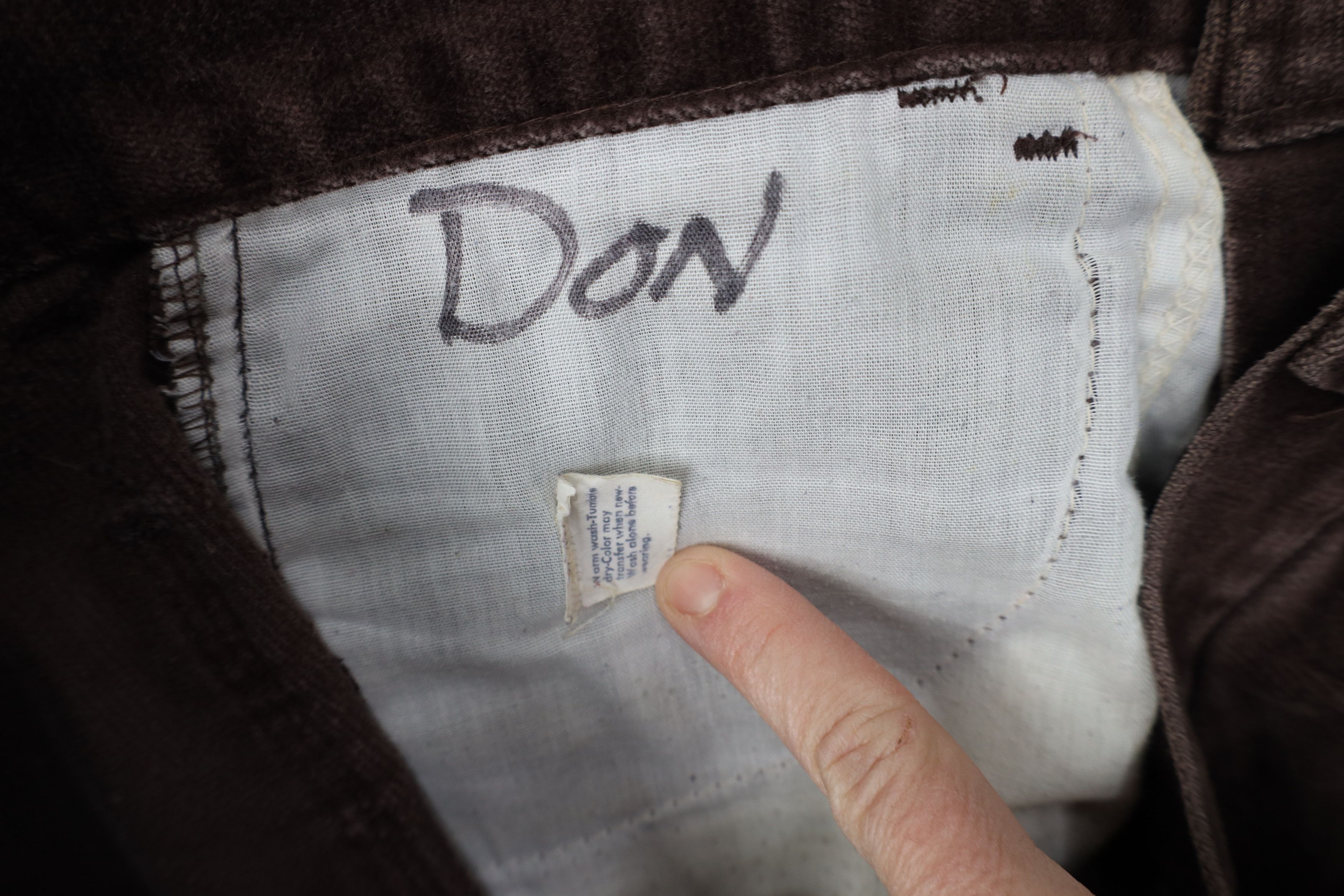 Levi's Vintage 70s Levis Velour Corduroy Wide Leg Pants Brown USA Size US 30 / EU 46 - 7 Thumbnail