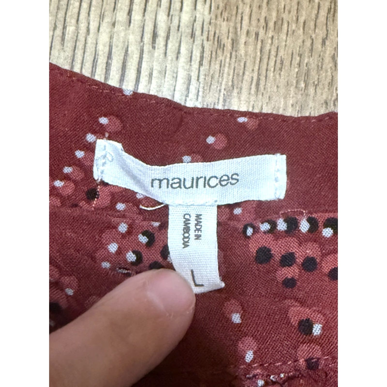 Vintage Maurices Dress Women's Large Brown Black White Short Sleeve Ruffles A-Line Sundress Casual Size 36" / US 14 / IT 50 - 5 Thumbnail