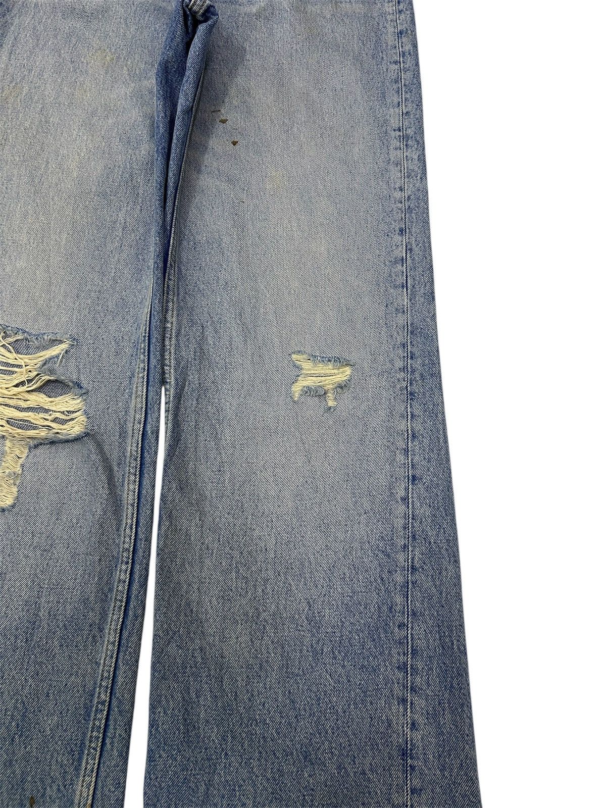 Zara ZARA Blue Wash Distressed Jeans Size US 27 - 7 Thumbnail