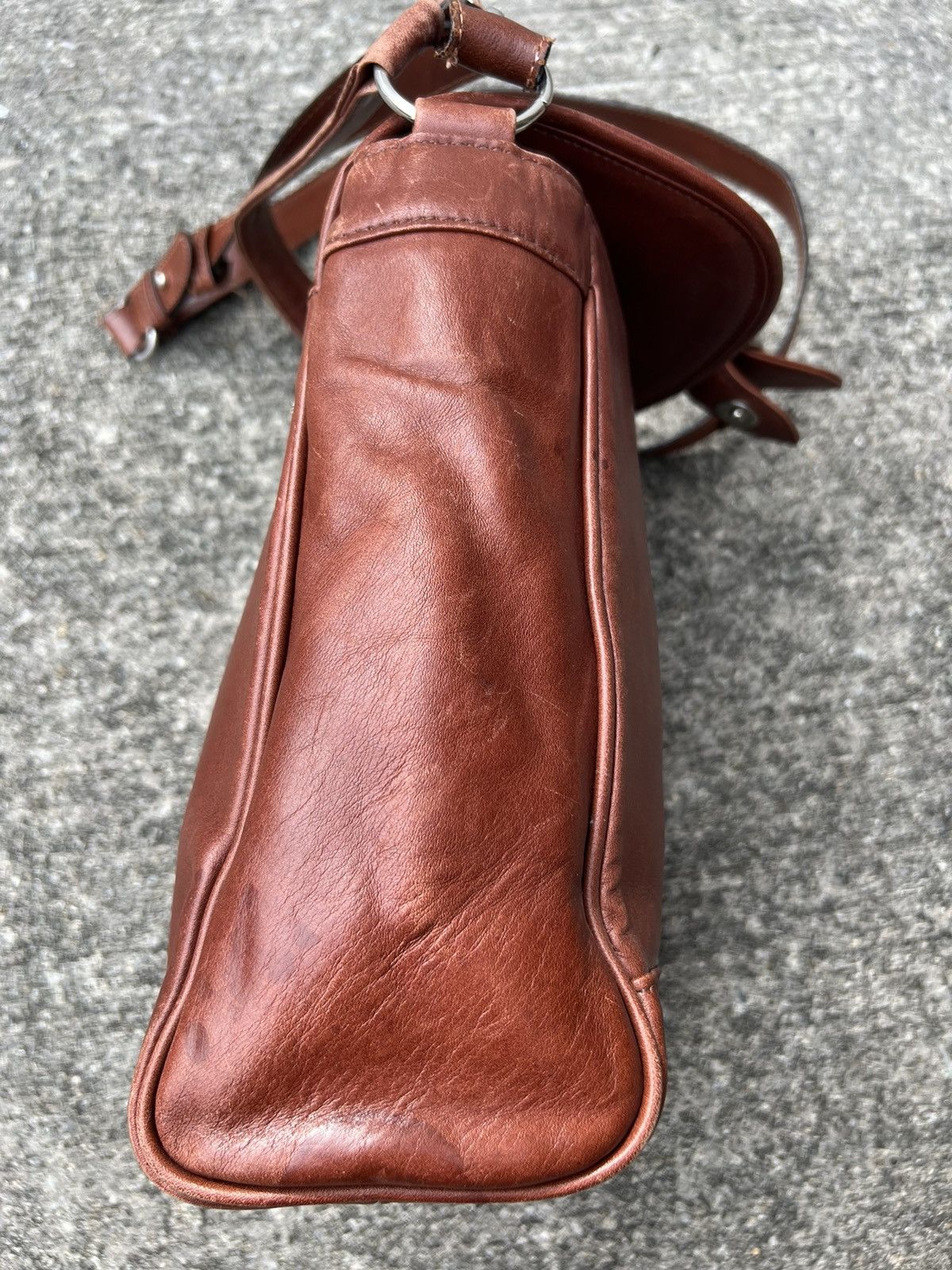Tokio Kumagai Vintage 90s Tokio Kumagai Paris Patina Leather 2 Way Bag Size ONE SIZE - 13 Thumbnail