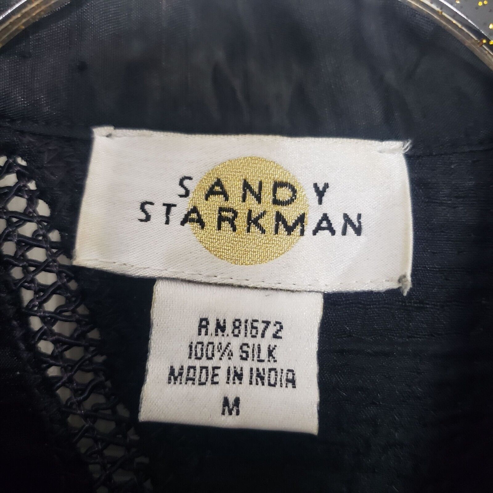 Designer Sandy Starkman Jacket Womens Size Medium Black 100% Silk Size M / US 6-8 / IT 42-44 - 6 Thumbnail