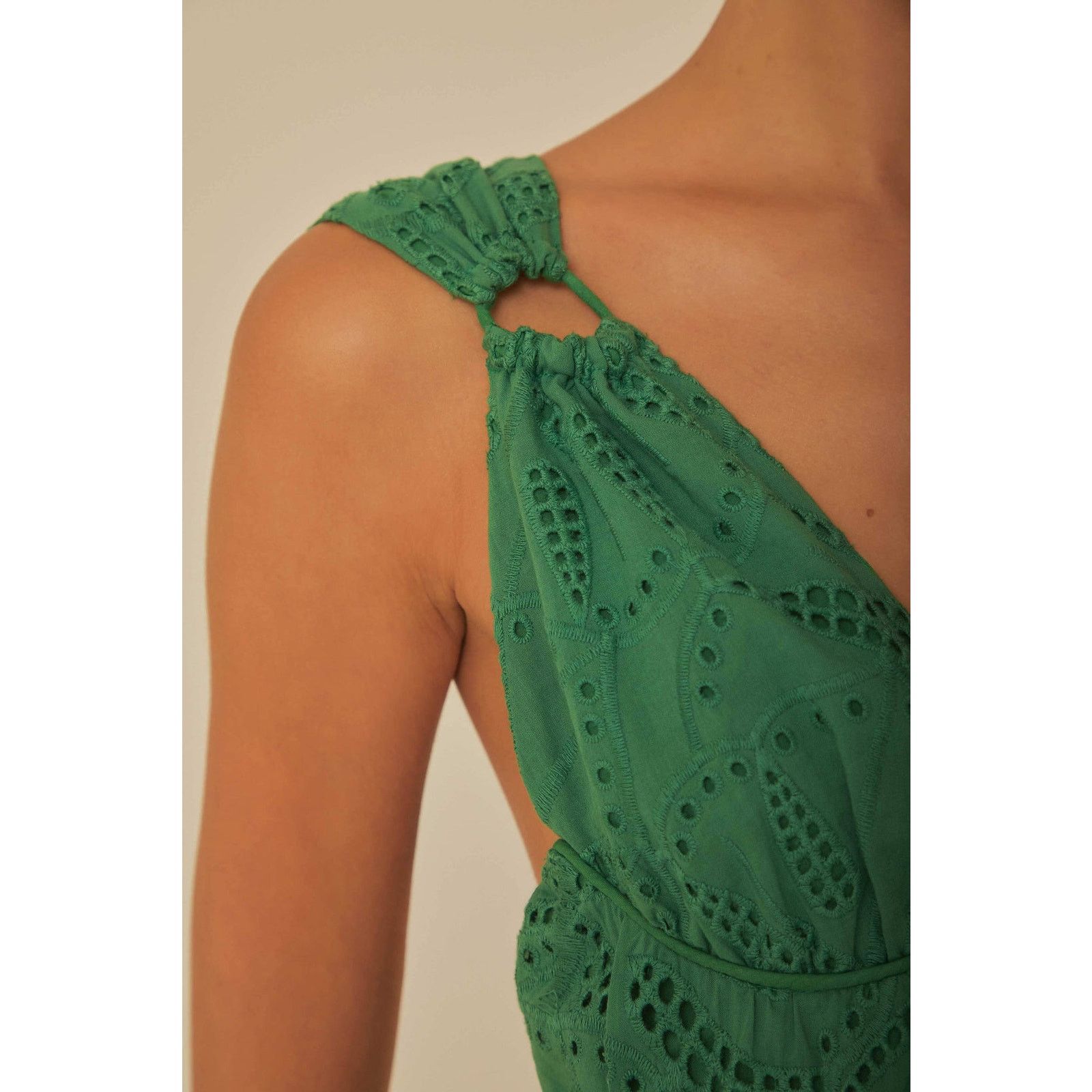Farm Rio NWT FARM RIO Green Monstera Corset Eyelet Maxi Dress Sz M Size M / US 6-8 / IT 42-44 - 5 Thumbnail