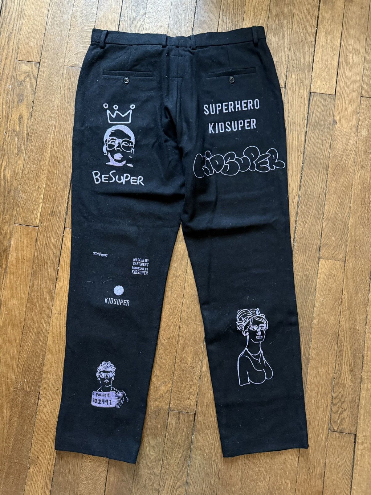 KidSuper KidSuper Wool Embroidered Pant Size US 33 - 2 Thumbnail