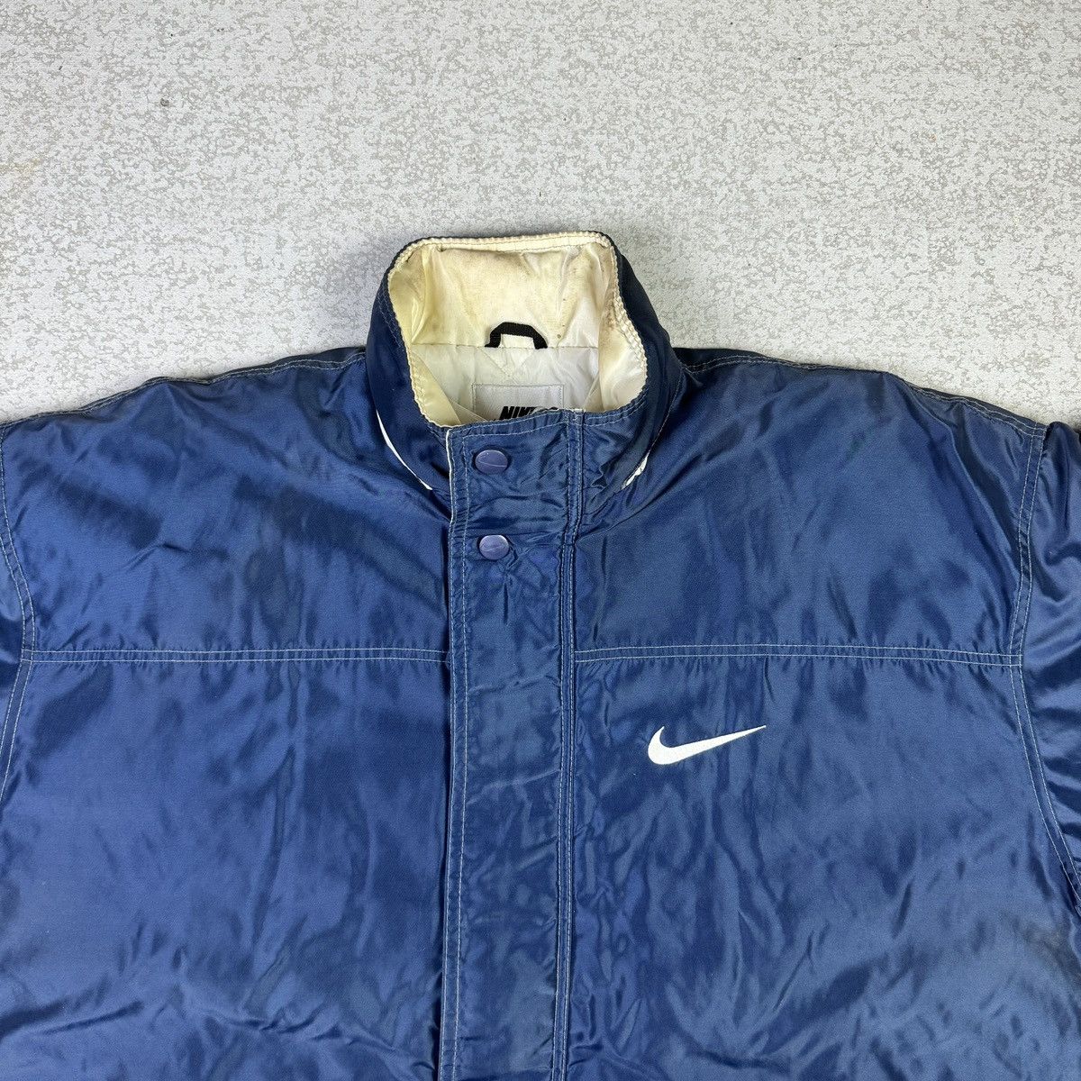 Nike Vintage 90s Nike Spell Out Quilt Lined Jacket Size US L / EU 52-54 / 3 - 5 Thumbnail