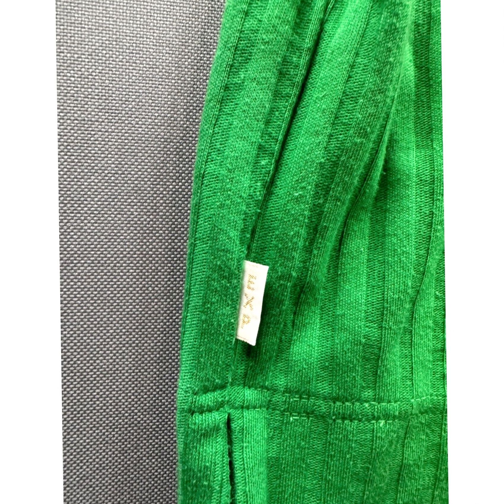 Express VINTAGE Express Tricot Green Ribbed Knit Long Sleeve Crew Neck Top Womens XS Size XS / US 0-2 / IT 36-38 - 5 Thumbnail