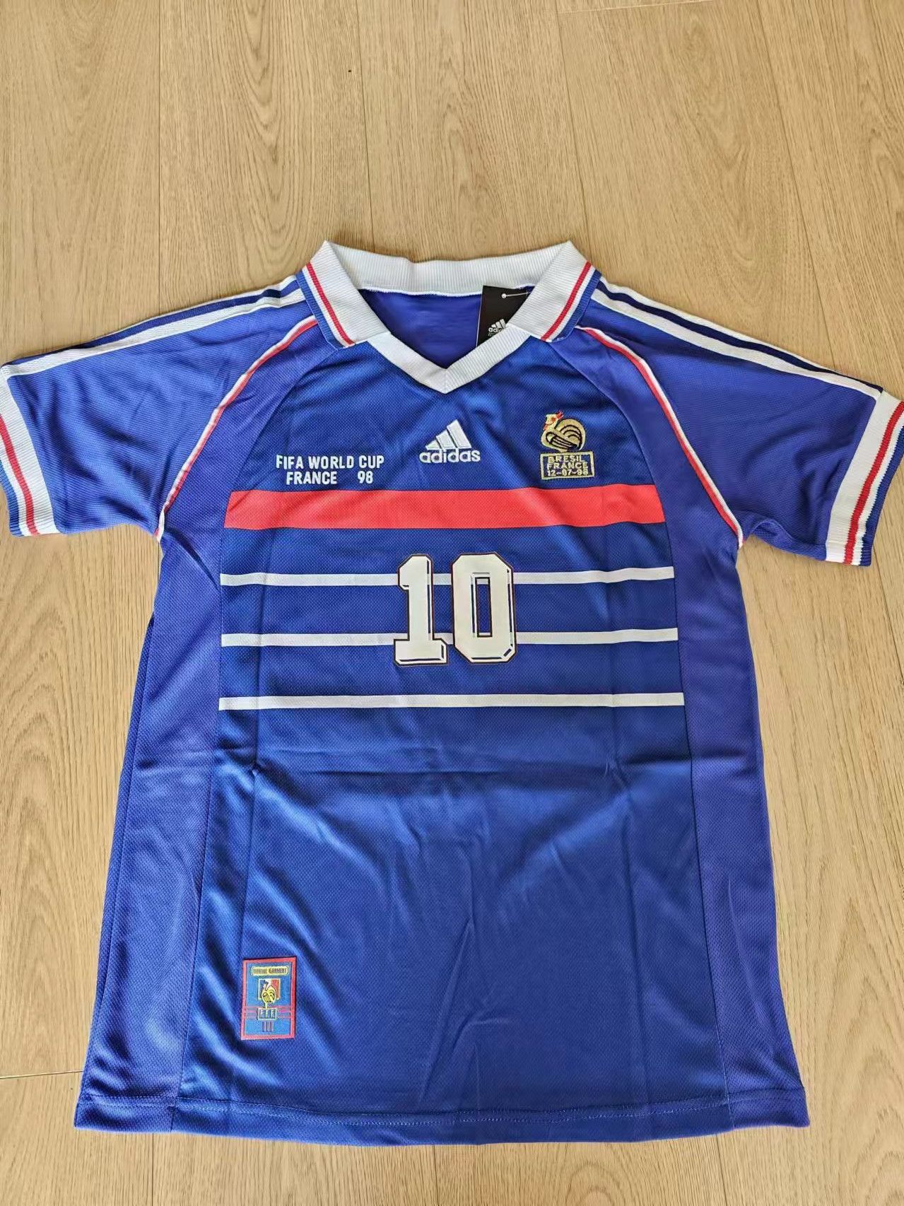 1998 World Cup France #10 ZIDANE Jersey L