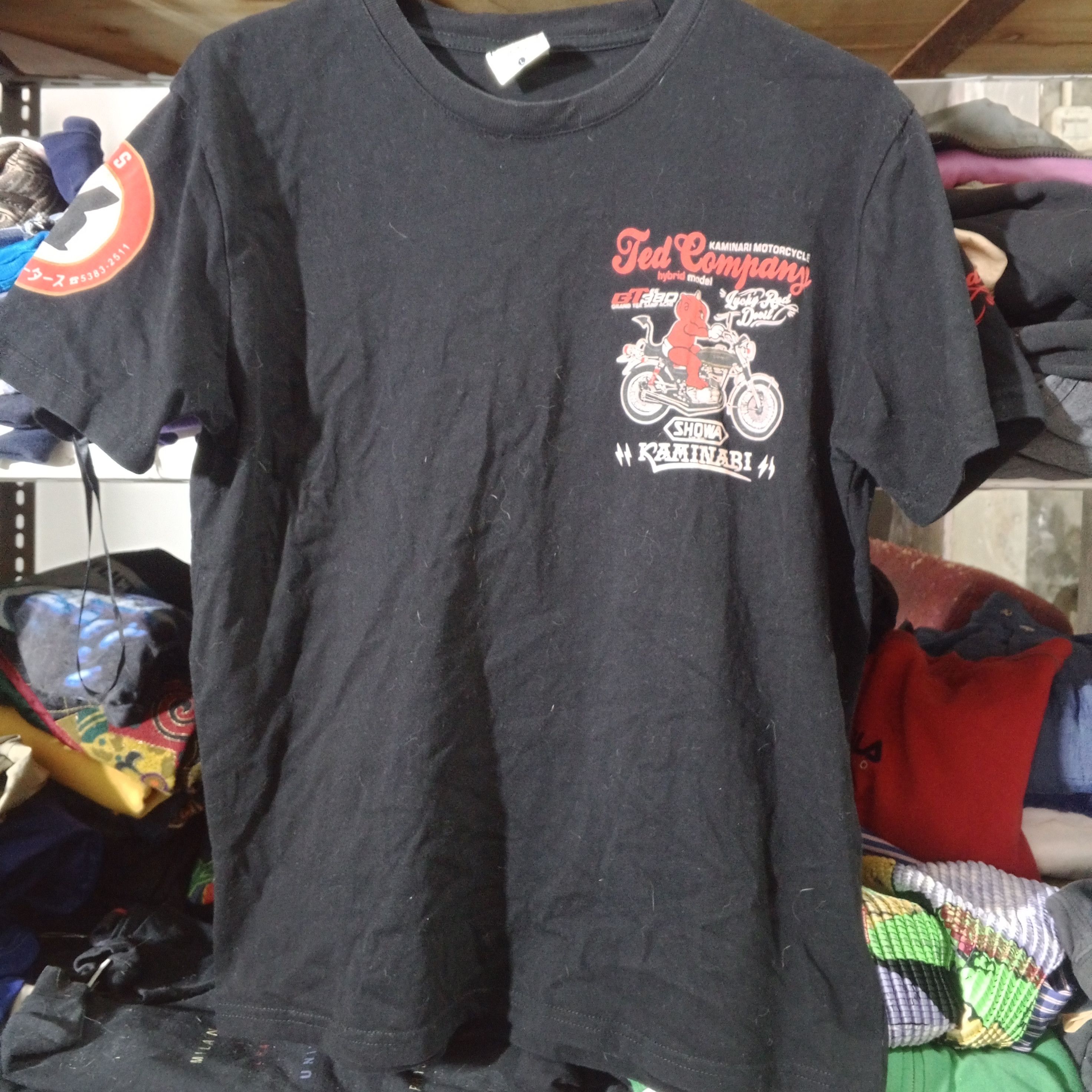 Japanese Brand Red Company Kaminari Motorcyle Black Shirt Size US L / EU 52-54 / 3 - 1 Thumbnail