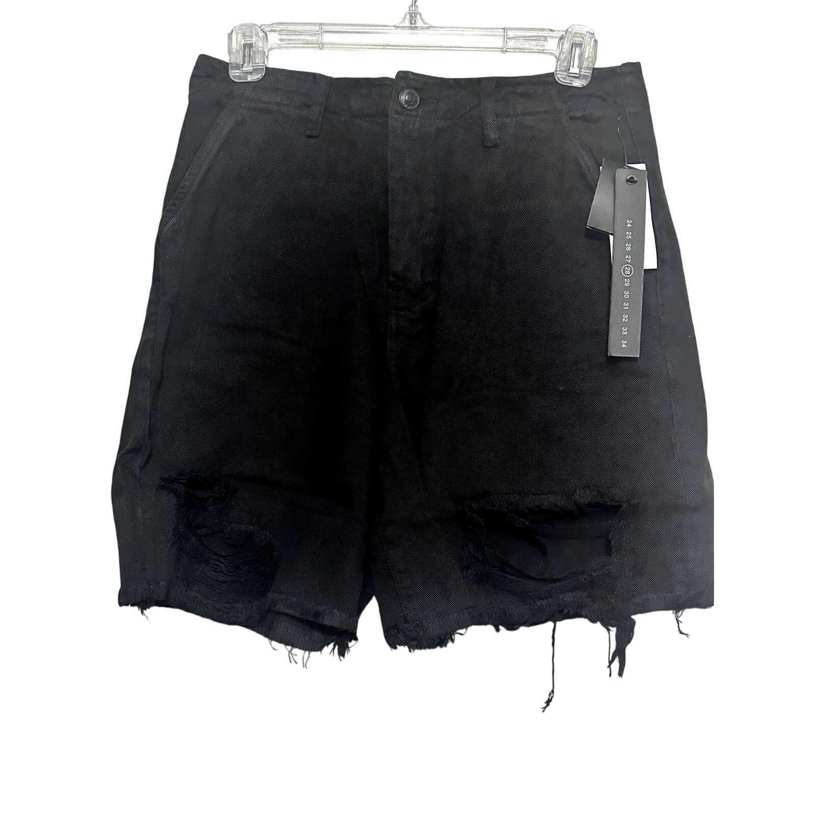 Earnest Sewn Earnest Denim Shorts Jorts High Rise Black Women's 28 NWT Size 28" / US 6 / IT 42 - 4 Thumbnail