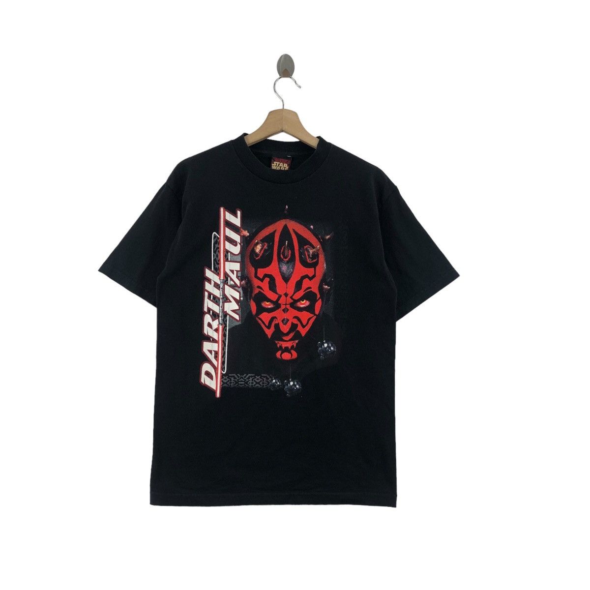 Star Wars × Vintage Pick!! Vtg 90's DARTH MAUL Star Wars Top Tee Tshirt Size US S / EU 44-46 / 1 - 1 Thumbnail