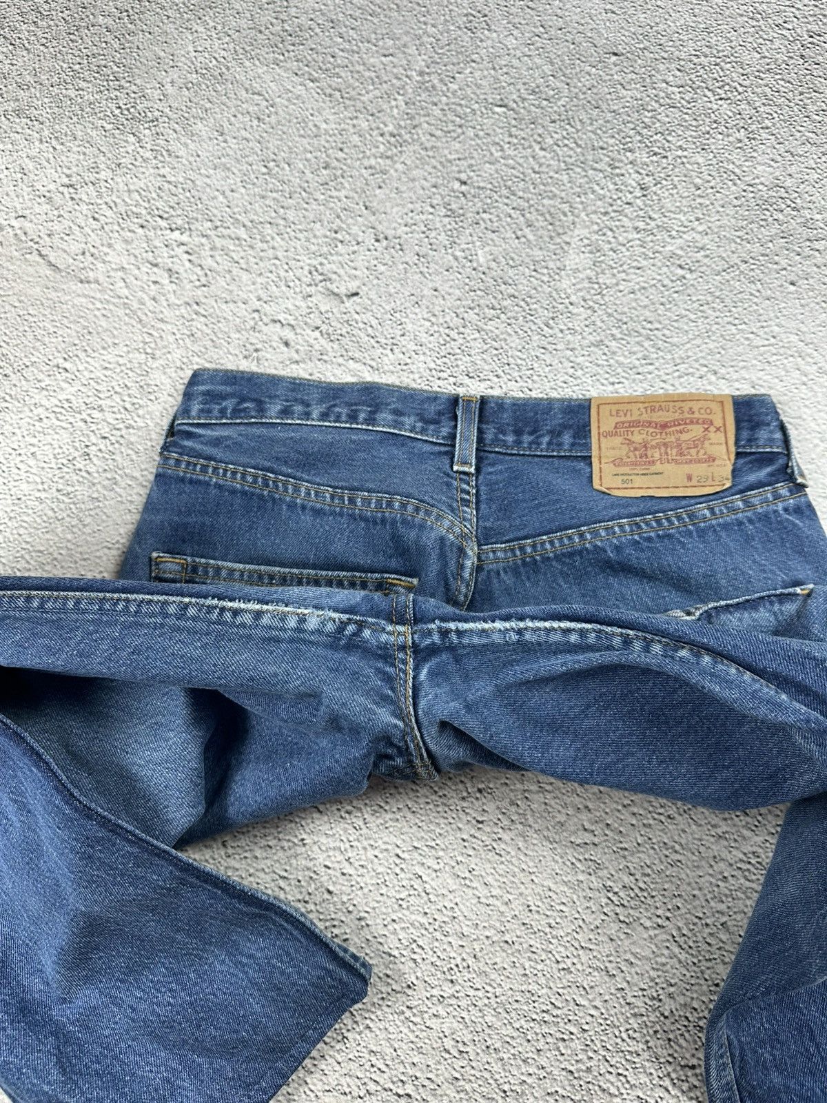 Levi's Vintage Levis 501 Washed Denim Blue Jeans Faded Y2K Size 28" / US 6 / IT 42 - 12 Thumbnail