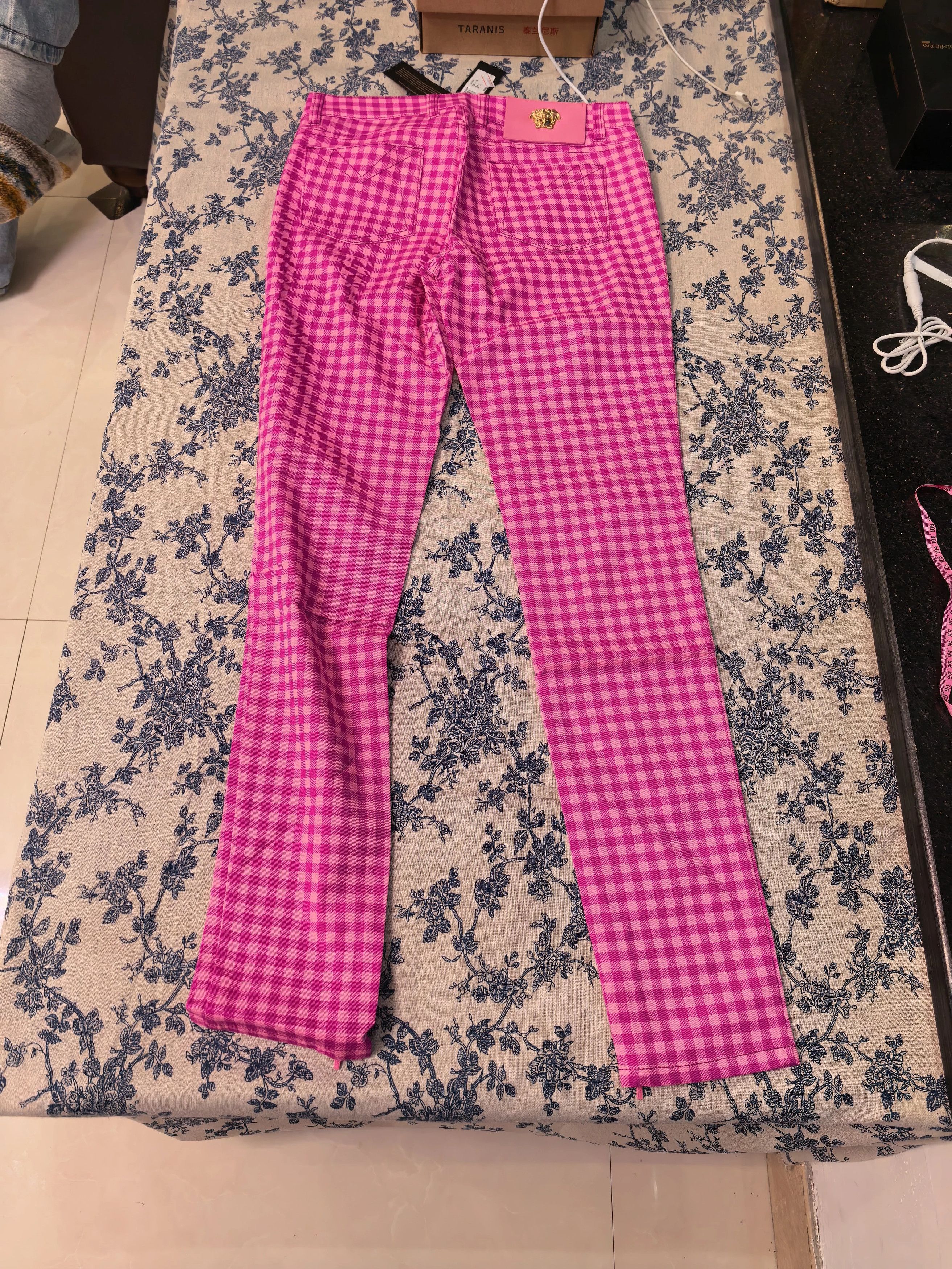 Versace Versace Mainline Runway Houndstooth Chino US 26 Size 26" / US 2 / IT 38 - 6 Thumbnail
