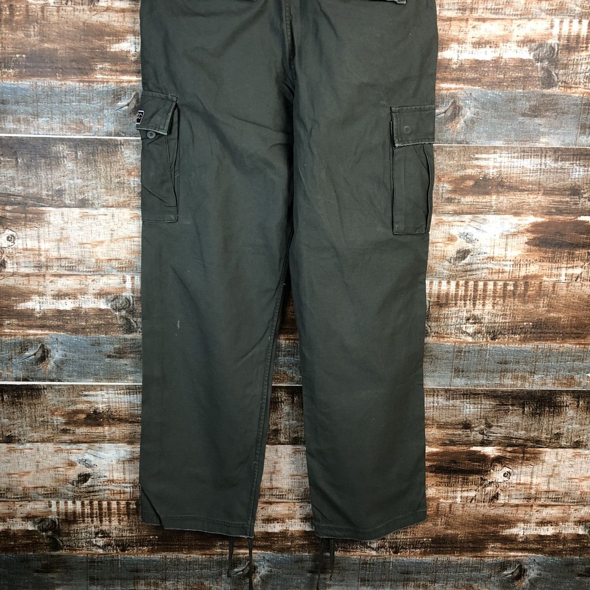 Japanese Brand Asna Dispec utility Green Cargo Multipocket Pants #A2435 Size US 33 - 17 Thumbnail