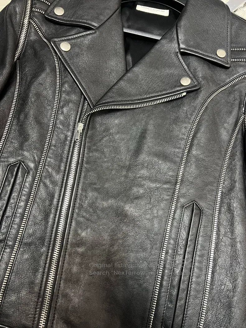 Saint Laurent Paris Saint Laurent Paris Goat Leather Multi-Zipper Biker Jacket Size US M / EU 48-50 / 2 - 4 Thumbnail