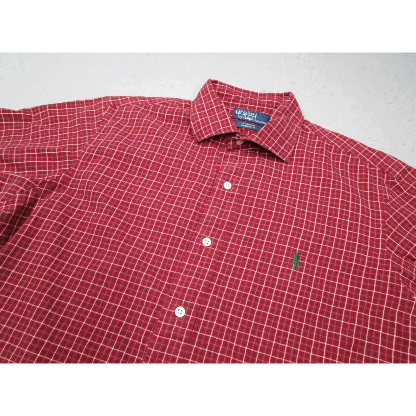 Polo Ralph Lauren VINTAGE Polo Ralph Lauren Shirt Men's Large Red Check Long Sleeve Button-Up Casual Classic Autumn Winter Size US L / EU 52-54 / 3 - 2 Thumbnail