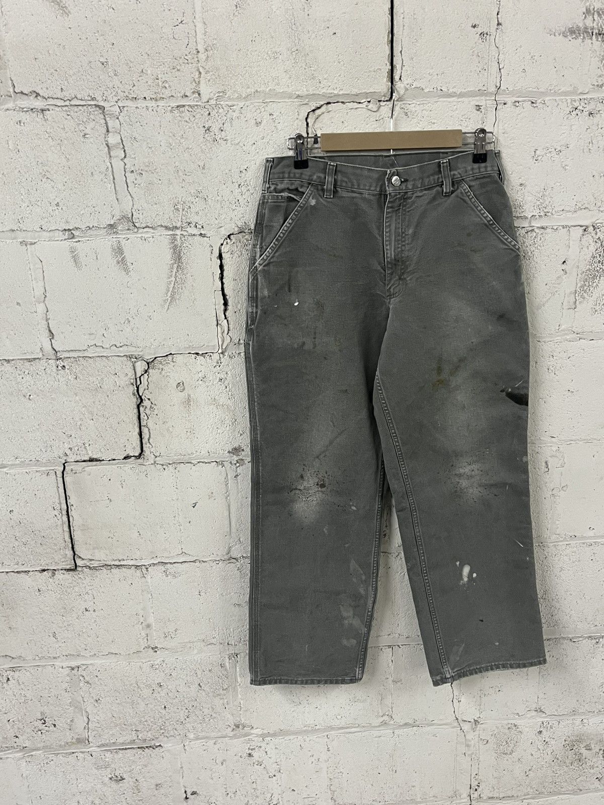 Carhartt Carhartt carpanter cargo pants thrashed faded moss green Size US 30 / EU 46 - 7 Thumbnail