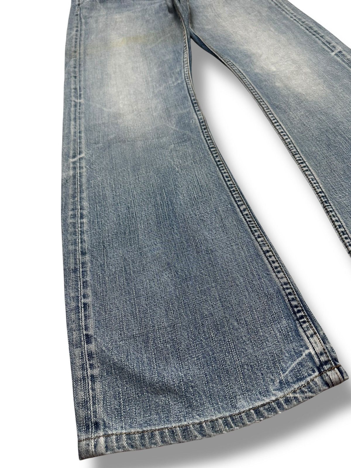 Japanese Brand Bobson Special Edition Flare Jeans – Light Blue Wash & Faded Size US 32 / EU 48 - 16 Thumbnail