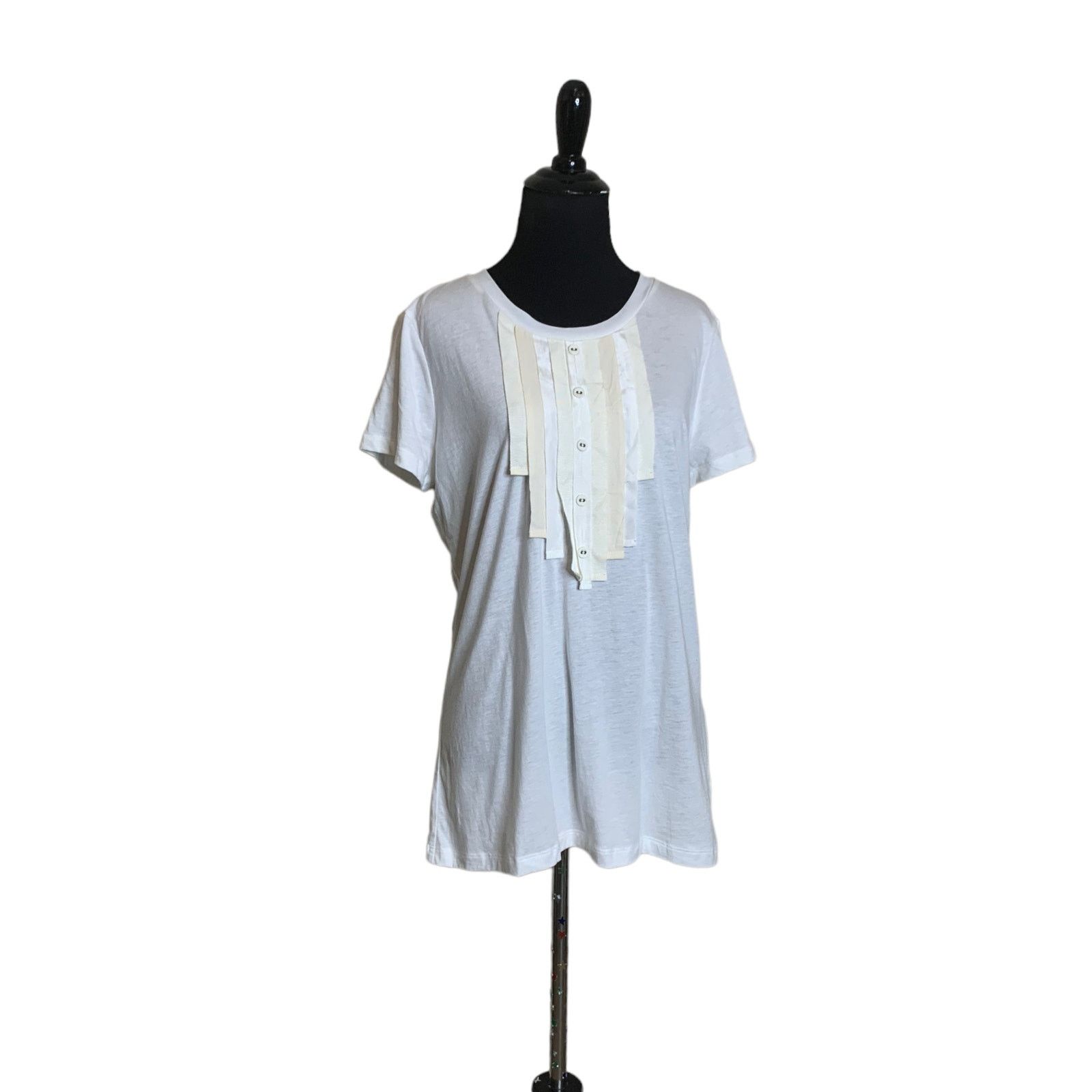 Gap Gap white short sleeves blouse tee size Large Size L / US 10 / IT 46 - 10 Thumbnail
