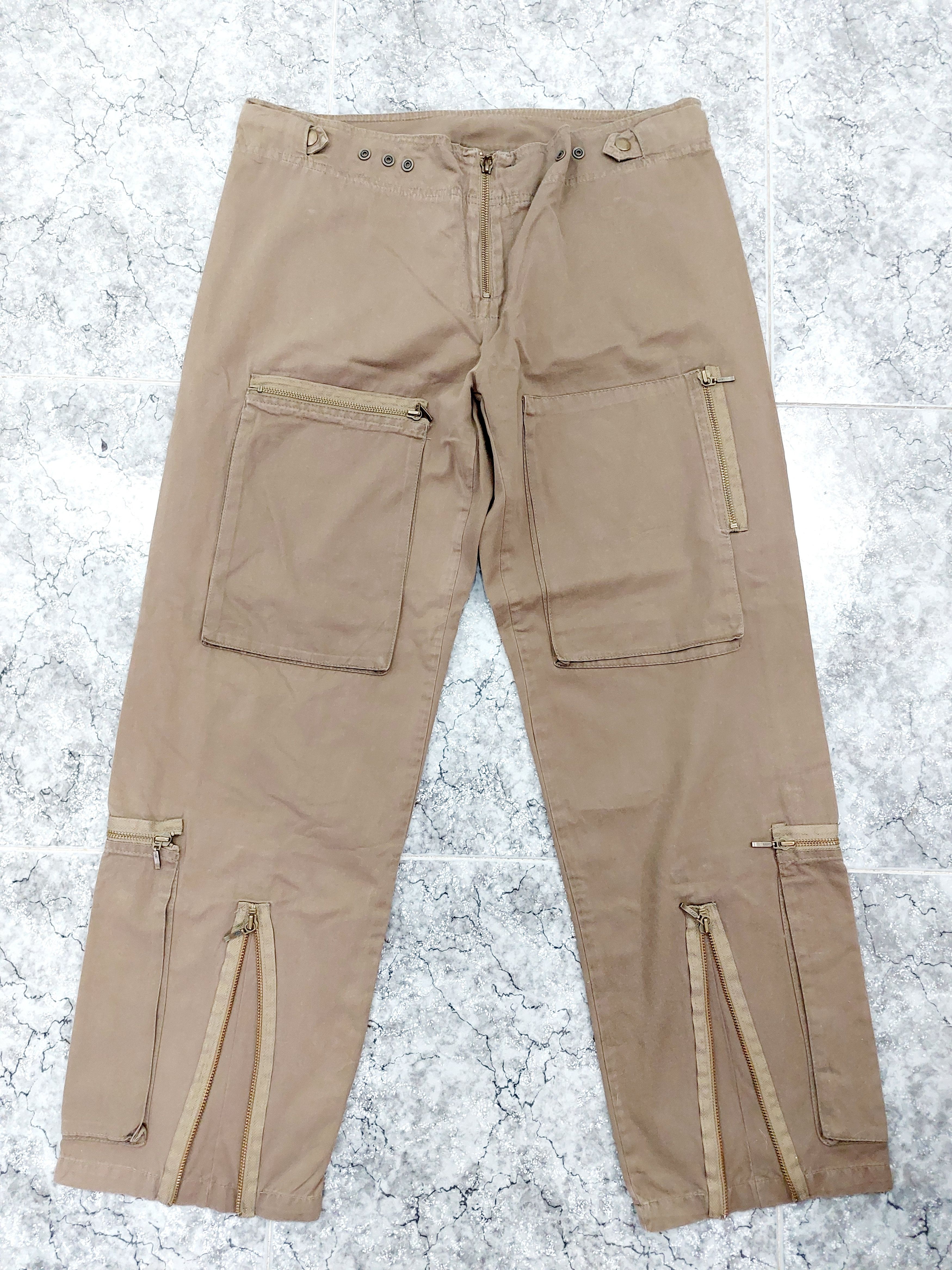 plein sud Plein Sud Multi-Zip Pocket Aviator Cargo Pants Trousers Size 34" / US 12 / IT 48 - 2 Thumbnail