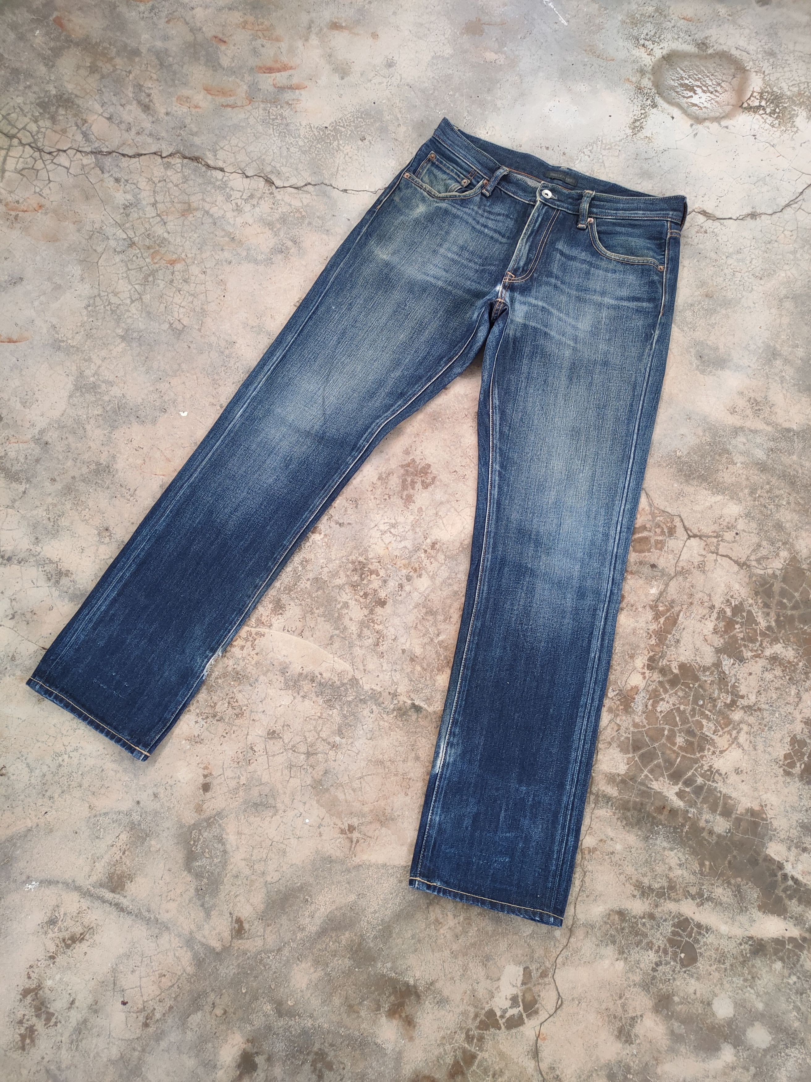 Japanese Brand VINTAGE JAPANESE SKINNY FADED JEAN DENIM PANTS Size US 32 / EU 48 - 2 Thumbnail