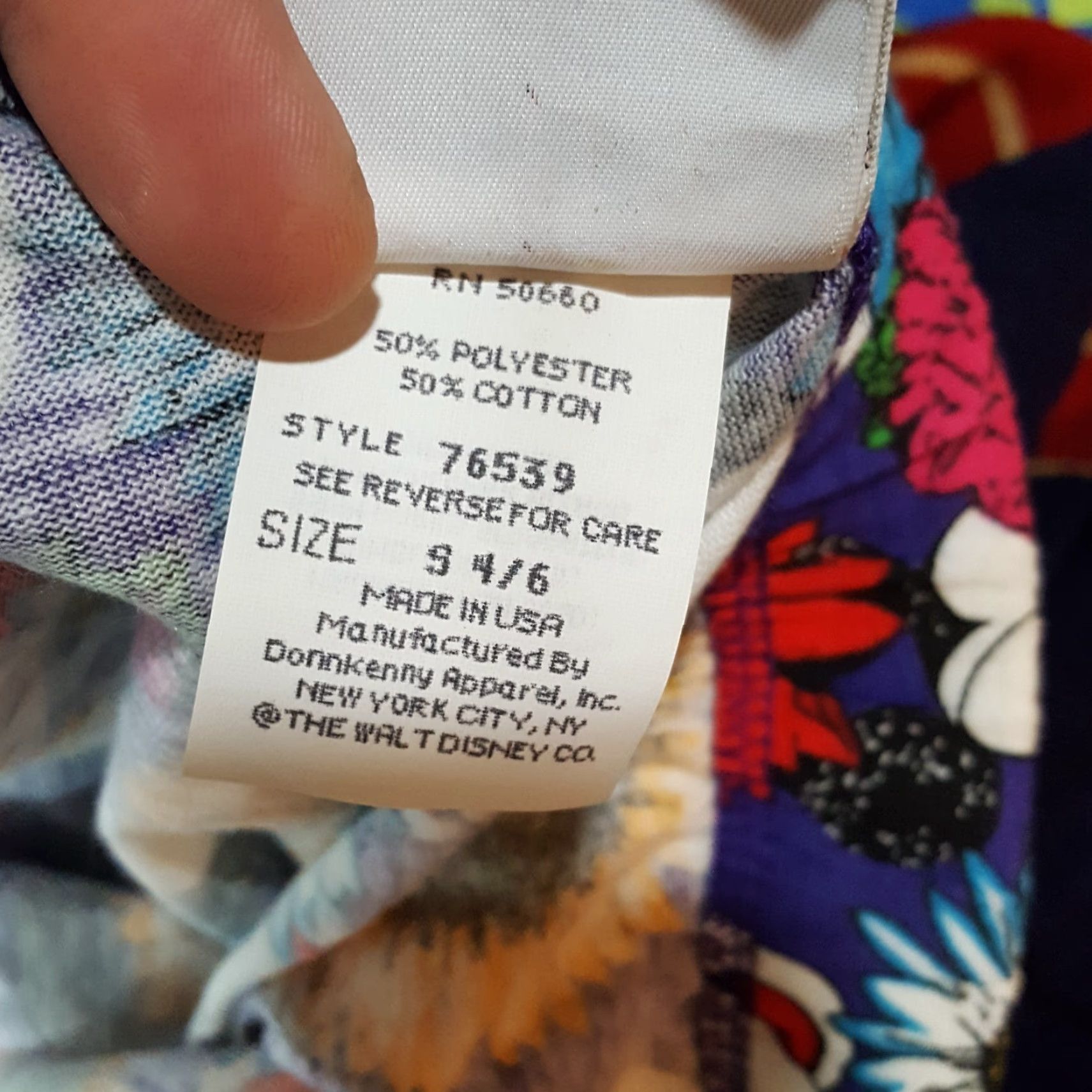 Mickey & Co. VINTAGE 90s Mickey Mouse Flower Print AOP Women's Size 34" Waist Leggings Pants Size 24" / US 00 / IT 34 - 7 Thumbnail