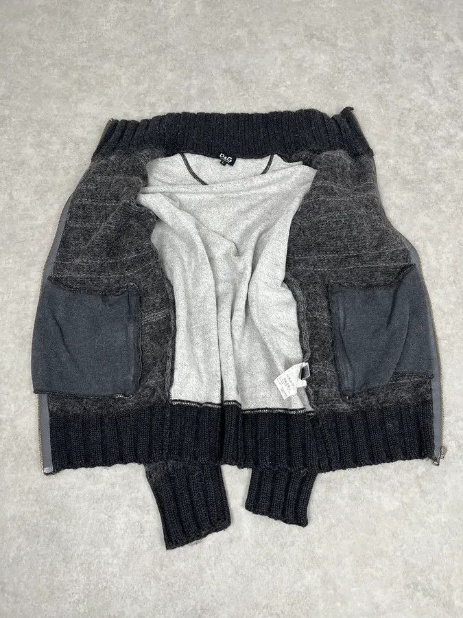 Dolce & Gabbana 2000s Dolce & Gabbana Gradient Grey Wool Zip-Up Sweater Size US M / EU 48-50 / 2 - 9 Thumbnail