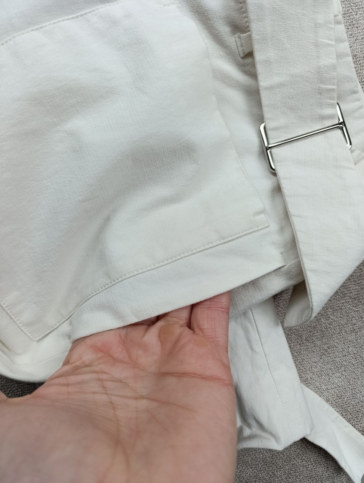 Gucci GUCCI VINTAGE CREAM COTTON BAMBOO BUCKLE TAPERED PANTS Size 28" / US 6 / IT 42 - 17 Thumbnail