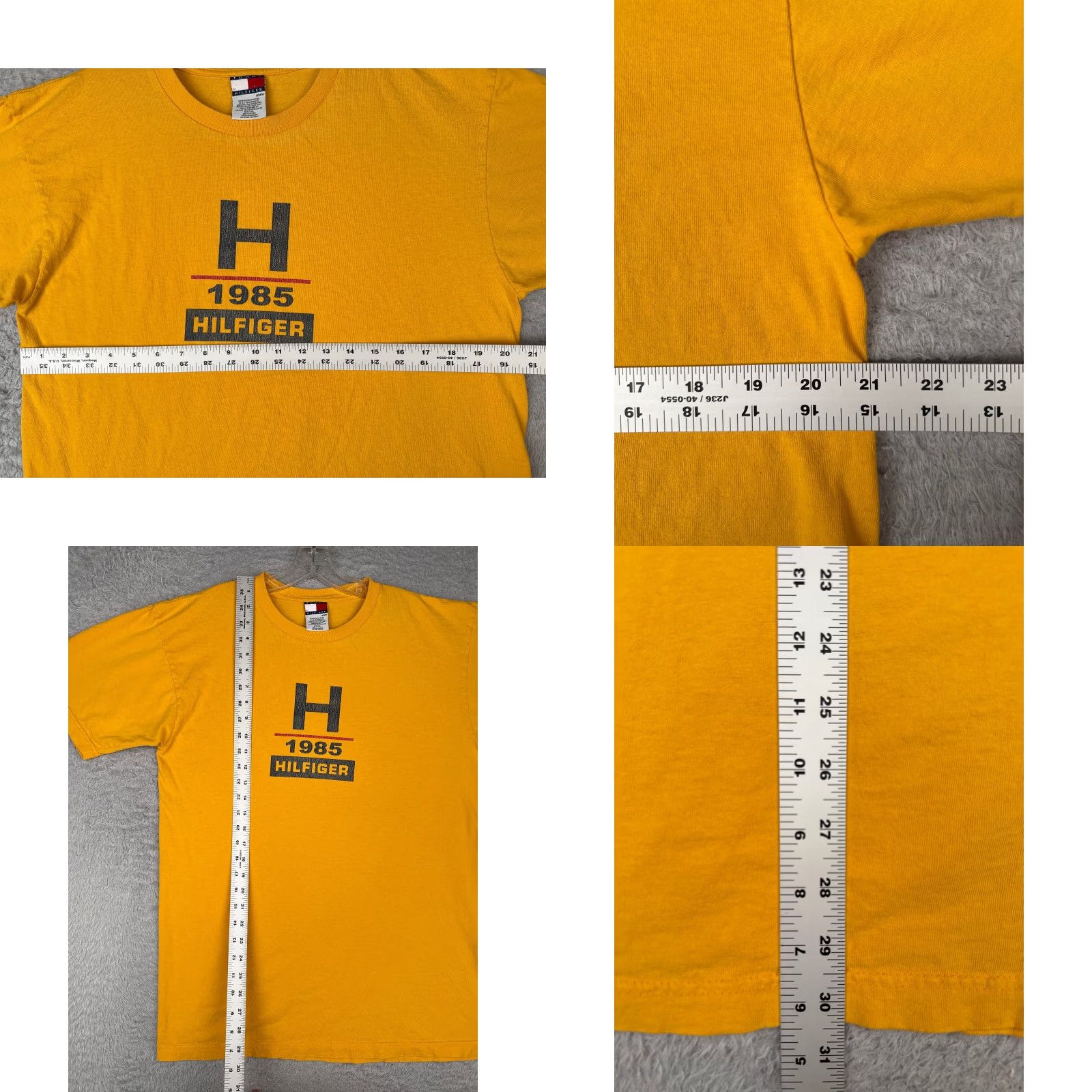 Tommy Hilfiger Tommy Hilfiger Shirt Adult Medium Yellow Short Sleeve Crew Neck 100% Cotton Logo Embroidered Men T-Shirt Size US M / EU 48-50 / 2 - 8 Thumbnail