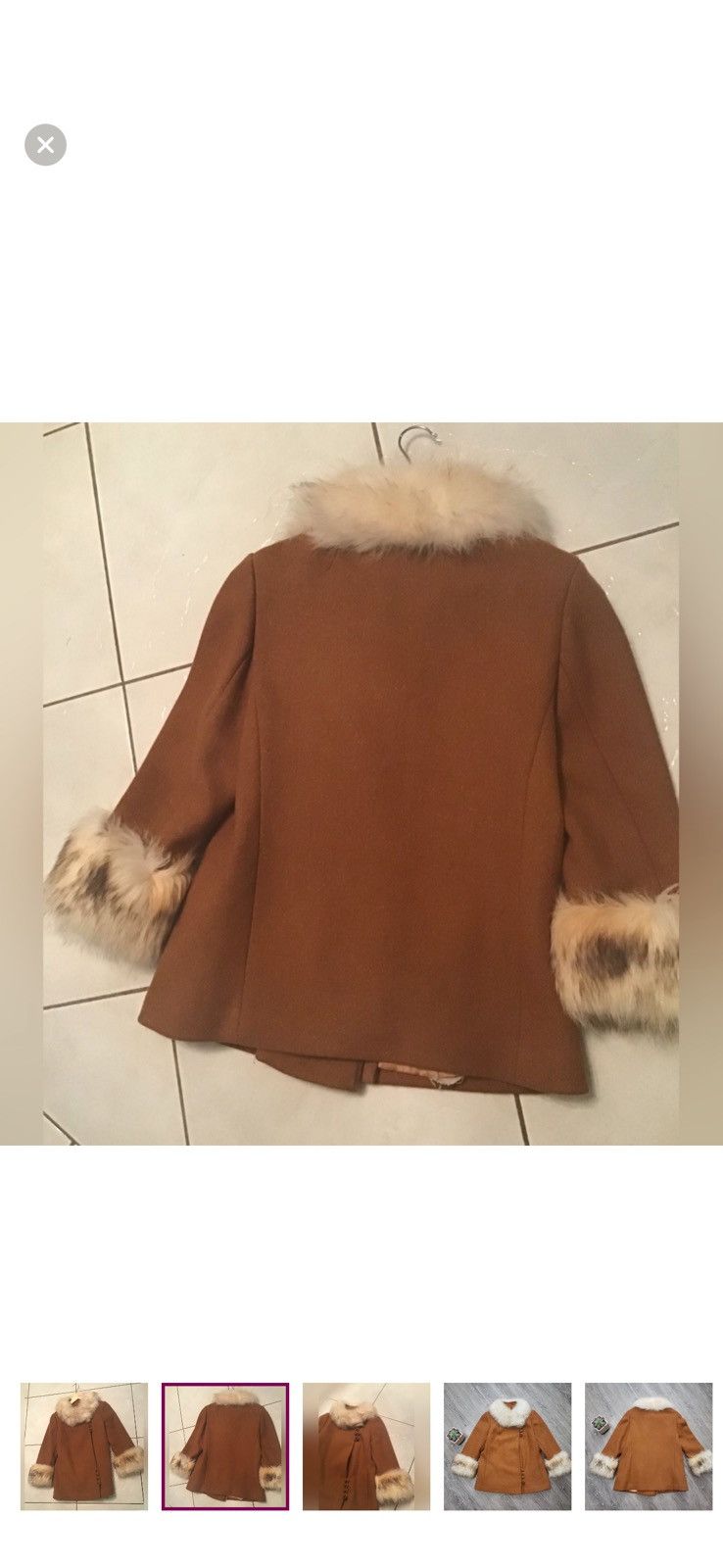 Other Fur Trimmed Women's Coat Suede William Frohman Size S / US 4 / IT 40 - 3 Thumbnail