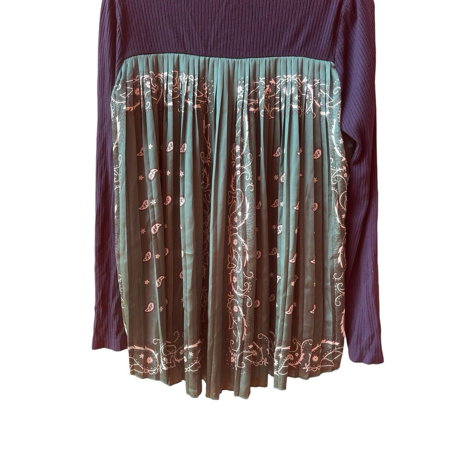 Sandro SANDRO Colorblock Pattern Bateau Neckline Blouse Size: XS Size S / US 4 / IT 40 - 4 Thumbnail