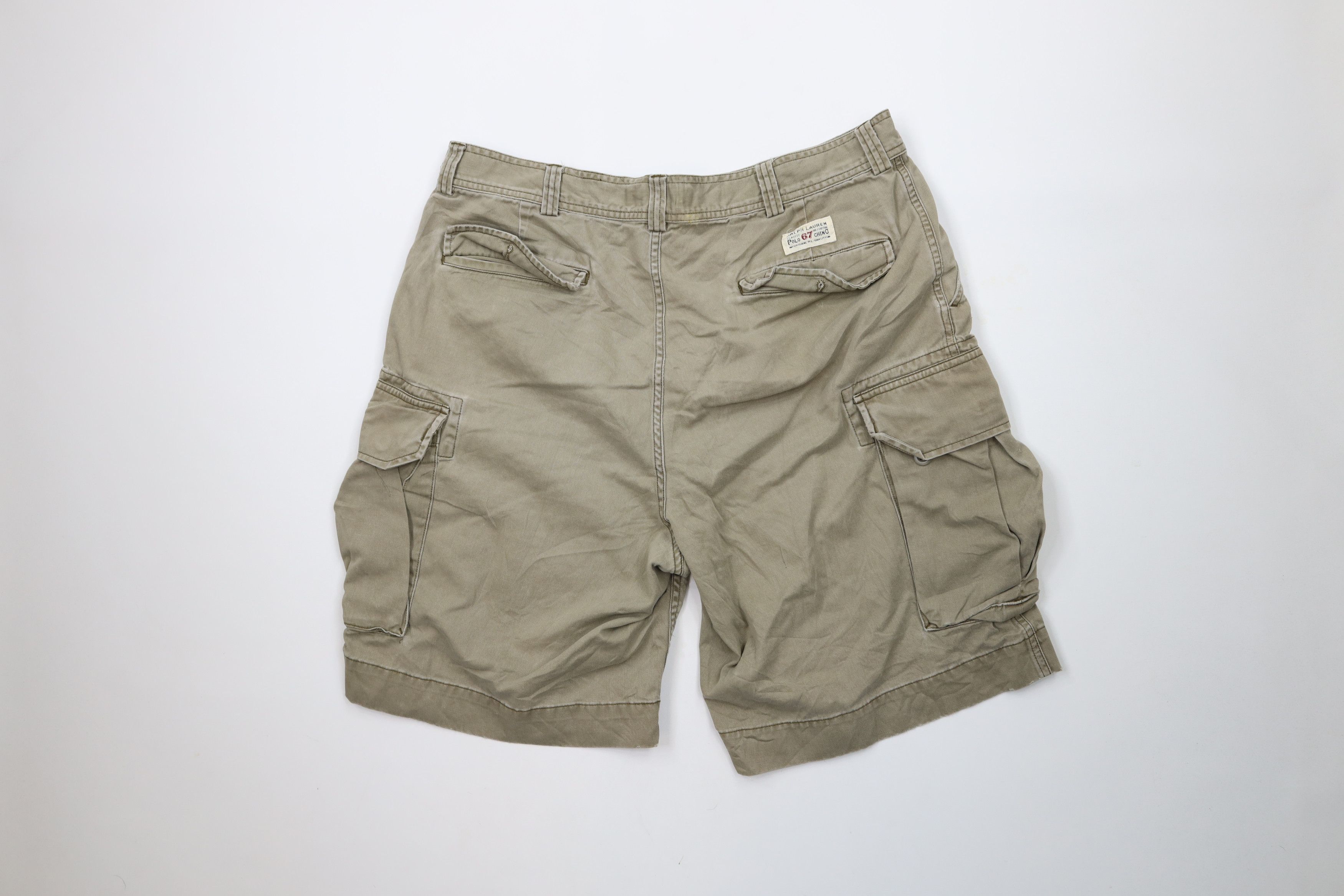 Polo Ralph Lauren Vintage 90s Ralph Lauren Spell Military Cargo Shorts Green Size US 36 / EU 52 - 10 Thumbnail