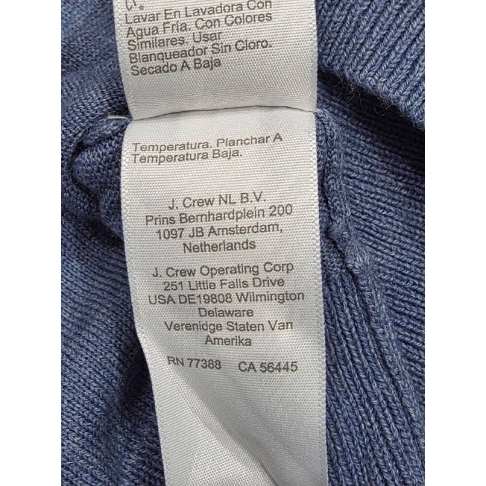 J.Crew J.Crew Blue 1/4 Zip Merino Neck Pullover Small A003327 Size S / US 4 / IT 40 - 10 Thumbnail