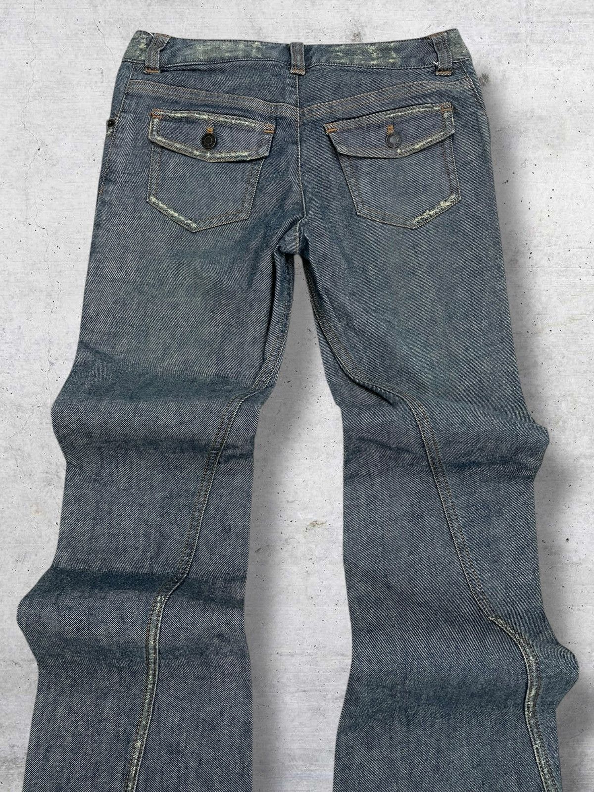 If Six Was Nine VINTAGE MK KLEIN 90S JAPAN DESIGNER FLARED RETRO STYLE DENIM Size US 30 / EU 46 - 11 Thumbnail