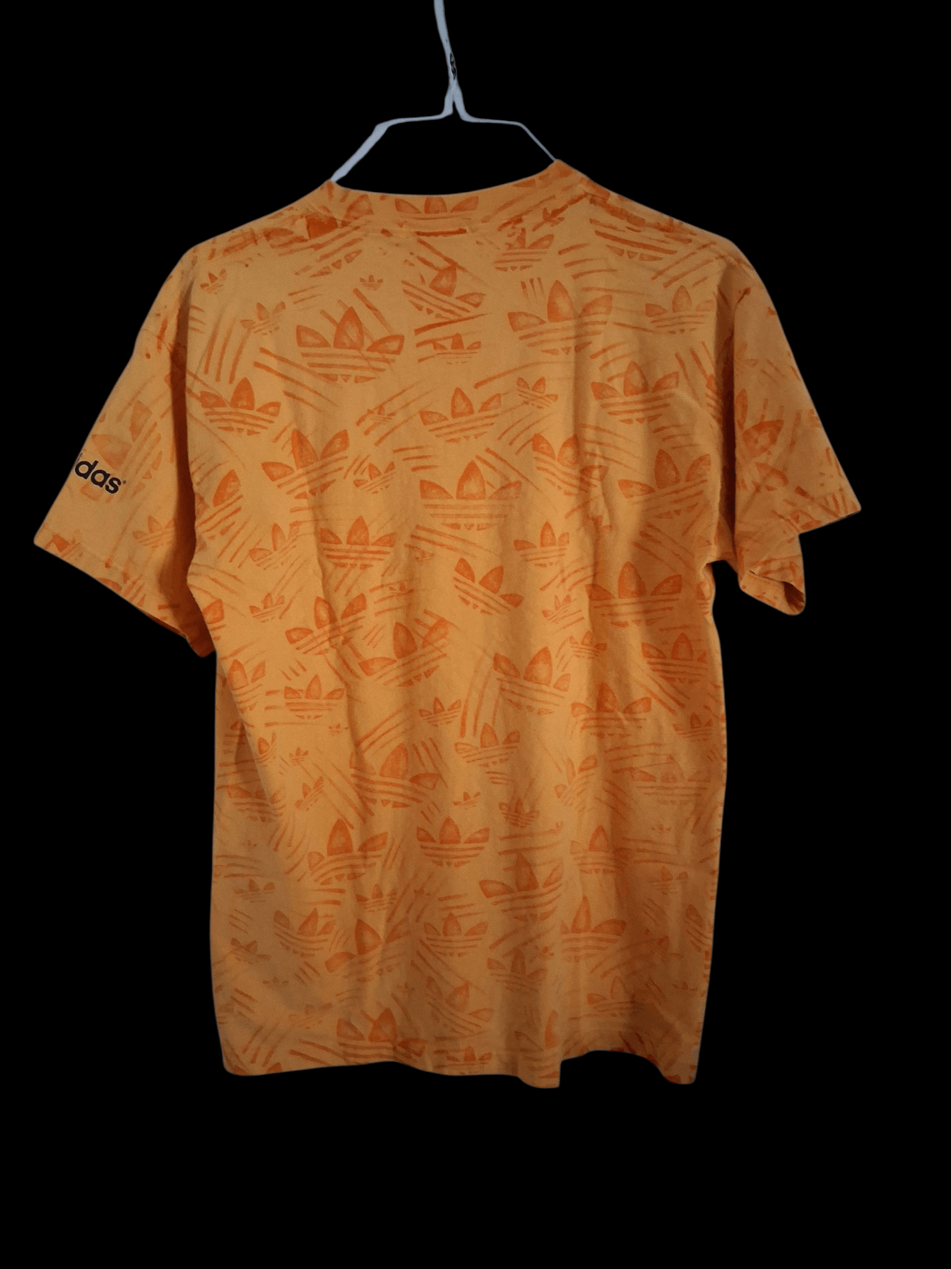 Adidas Vintage Adidas AOP Men's Orange Medium T Shirt T Size US M / EU 48-50 / 2 - 2 Thumbnail