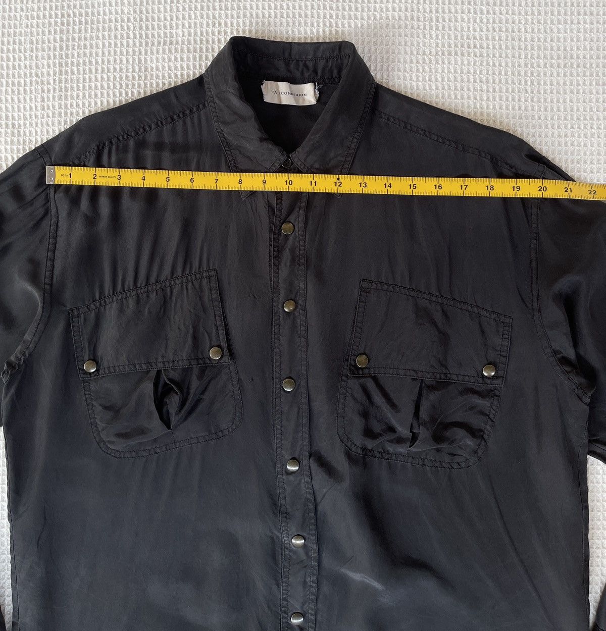Faith Connexion FAITH CONNEXION SILK PONGE SHIRT BUTTON UP LONG SLEEVE Size US XS / EU 42 / 0 - 12 Thumbnail