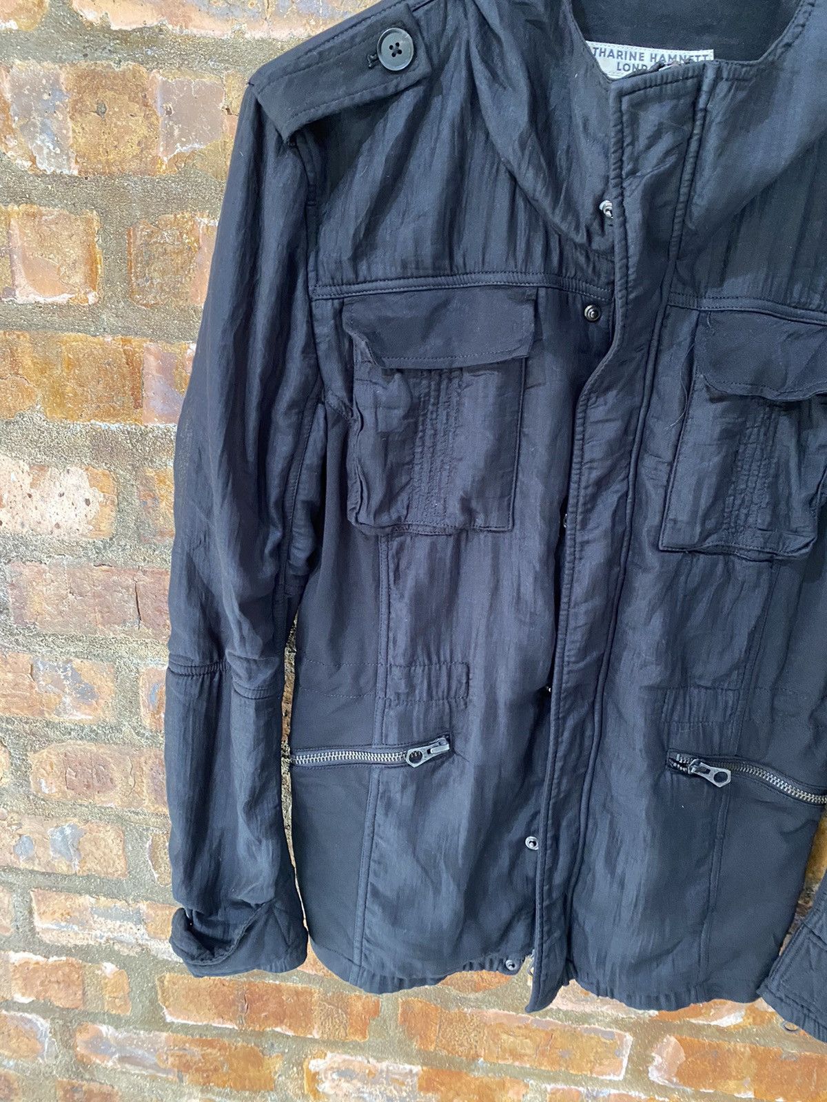 Katharine Hamnett London 🔥Made Japan Hamnett Black Multipocket Zipper Jacket Size US M / EU 48-50 / 2 - 6 Thumbnail