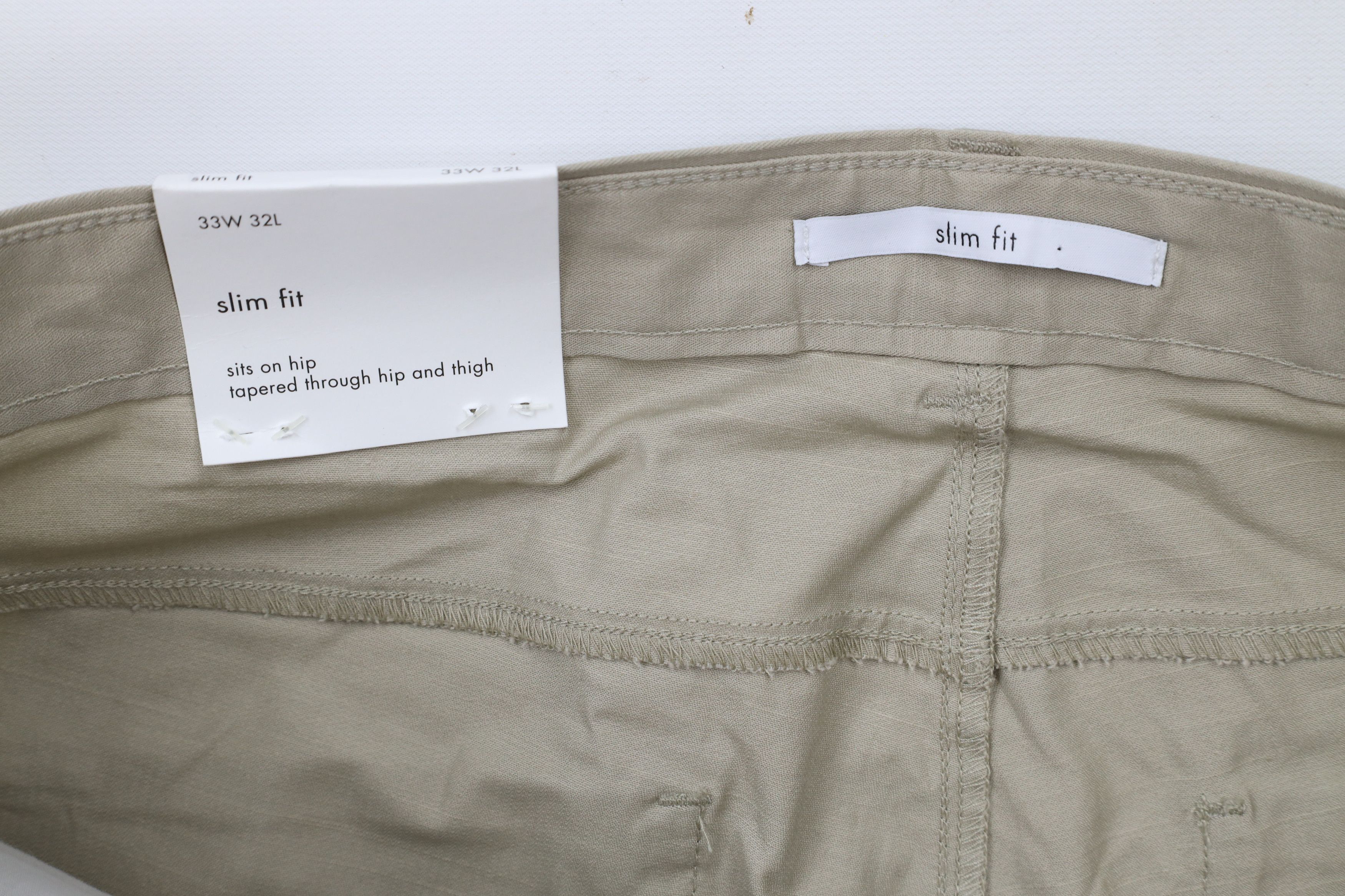 Calvin Klein × Vintage New Calvin Klein Fit Tapered Leg Chino Pants Trousers Beige Size US 33 - 6 Thumbnail
