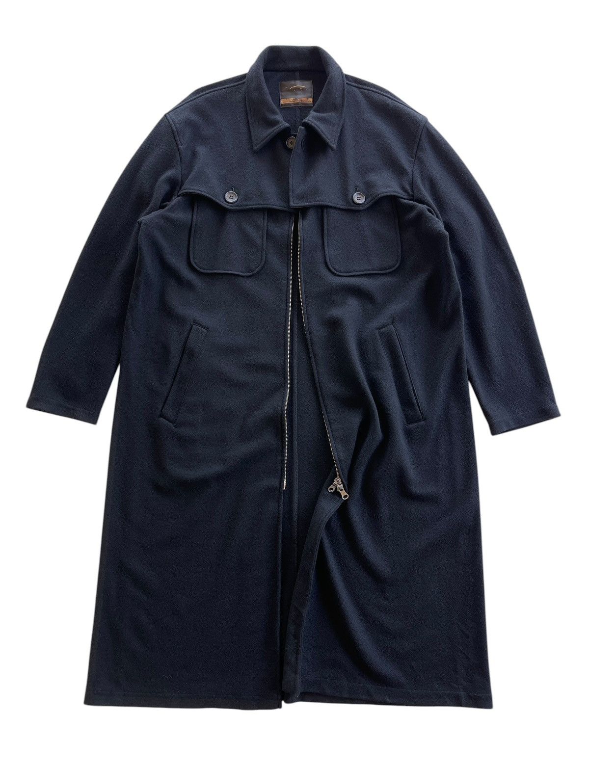 Yohji Yamamoto LQ Yohji Yamamoto Zipper Longcoat Size US XL / EU 56 / 4 - 2 Thumbnail