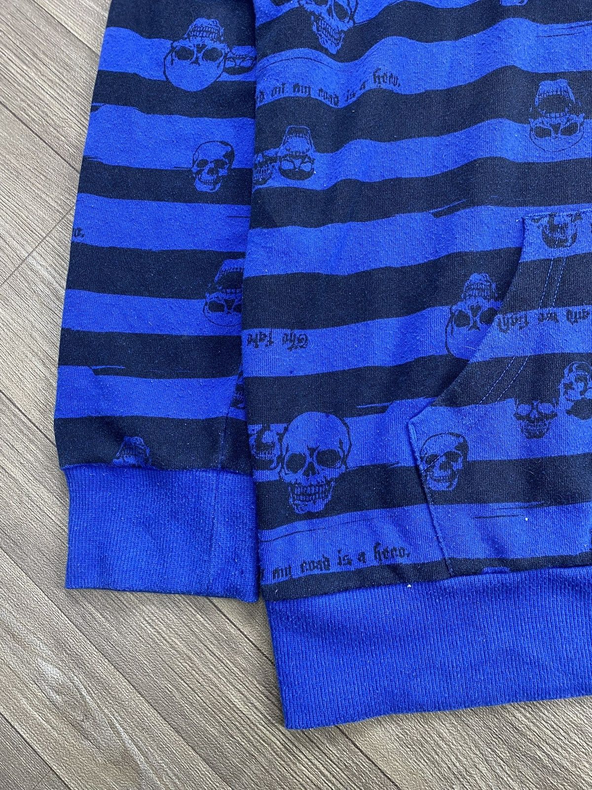 Japanese Brand Dig Deep Skulls Stripe Ear Fur Hoodie Punk Kmrii Lgb Style Size US M / EU 48-50 / 2 - 9 Thumbnail