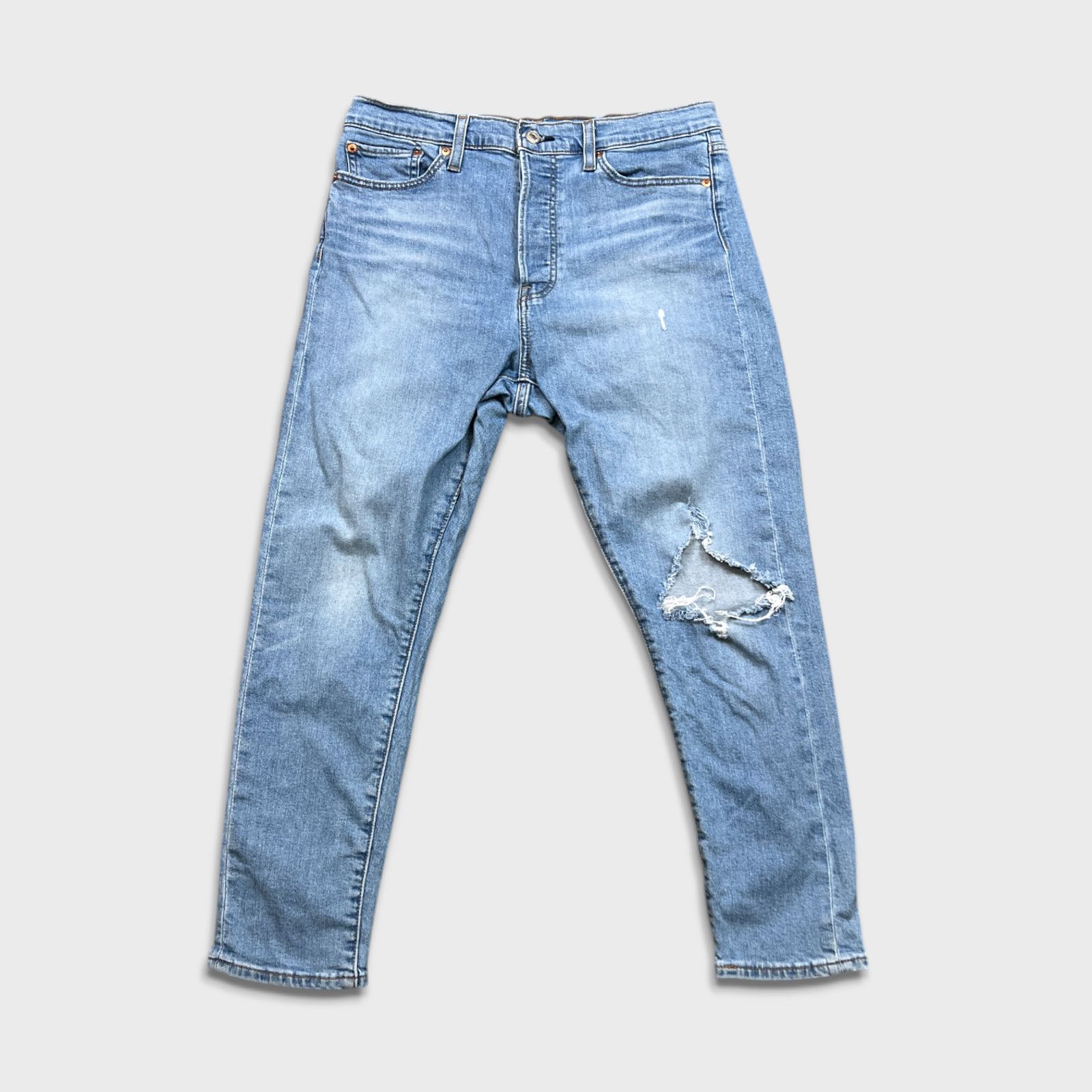 Levi's × Vintage Levi's Wedgie Skinny Jeans 32x26 Thrashed High Rise Denim Size 32" / US 10 / IT 46 - 1 Thumbnail