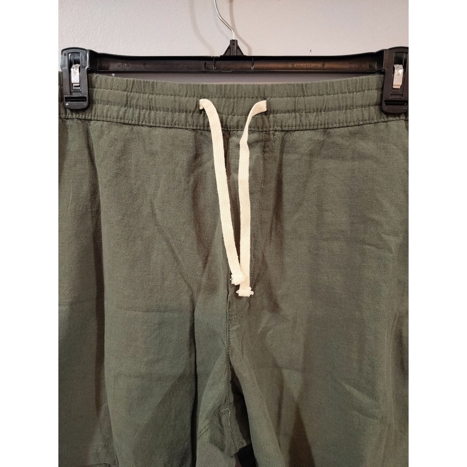 Other No Boundaries Green Cotton Linen Drawstring Shorts 3XL Size US 44 / EU 60 - 3 Thumbnail