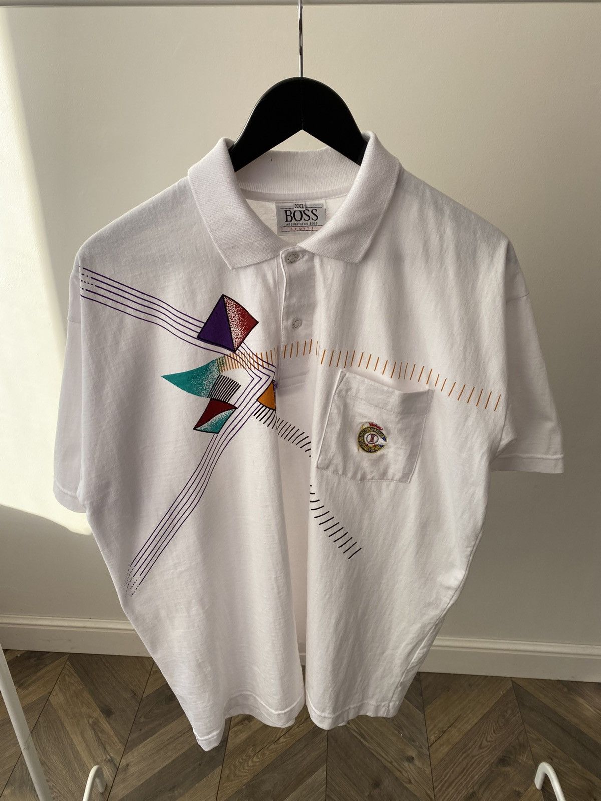 Hugo Boss Vintage Hugo Boss International Golfing Club Polo Shirt 90s Size US XXL / EU 58 / 5 - 4 Thumbnail