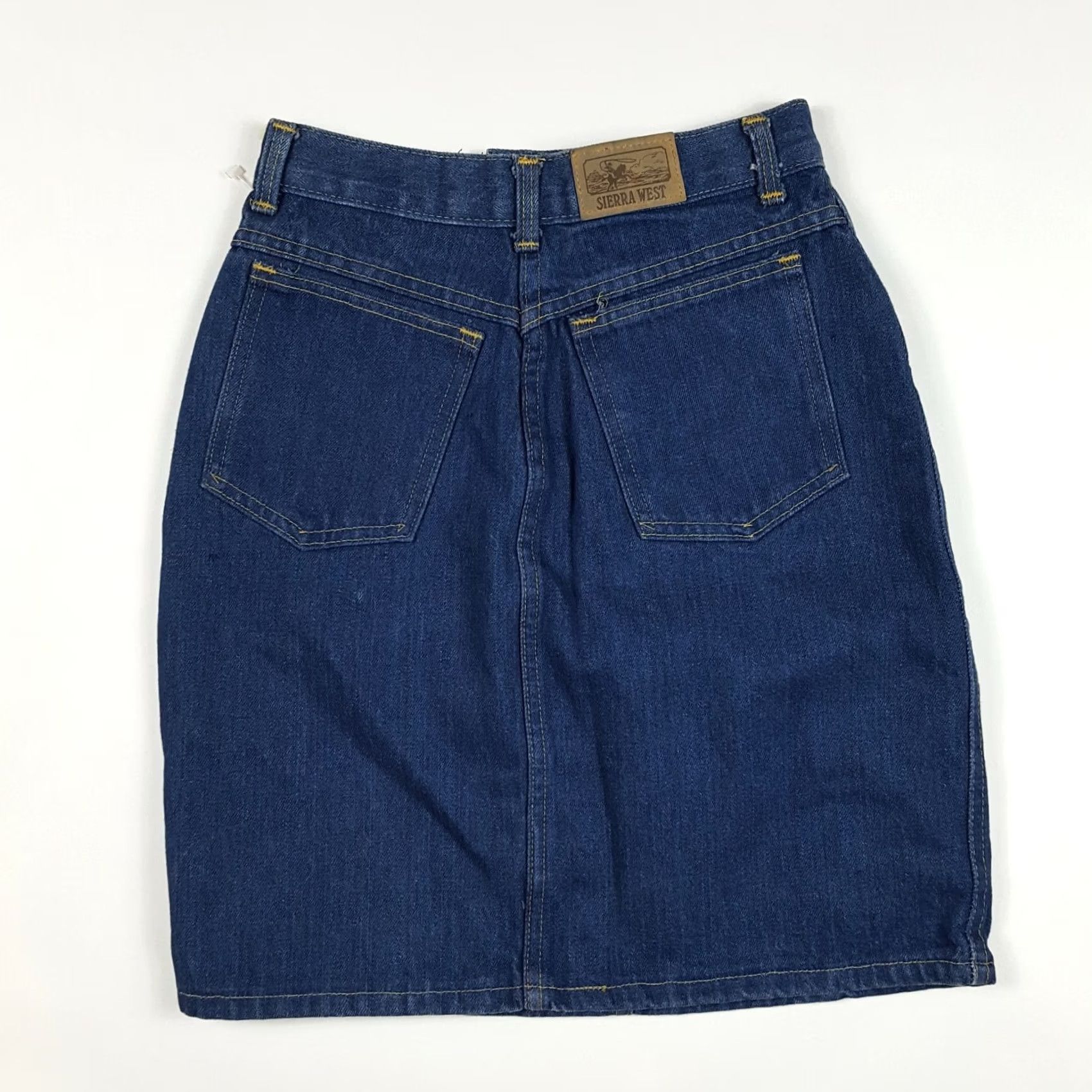 Vintage VINTAGE Sierra West Denim Western Pencil Skirt High Waist Womens Size 5 Blue 80s Cowboy Southwestern 80s Women’s Vintage Skirt Size 27" / US 4 / IT 40 - 3 Thumbnail