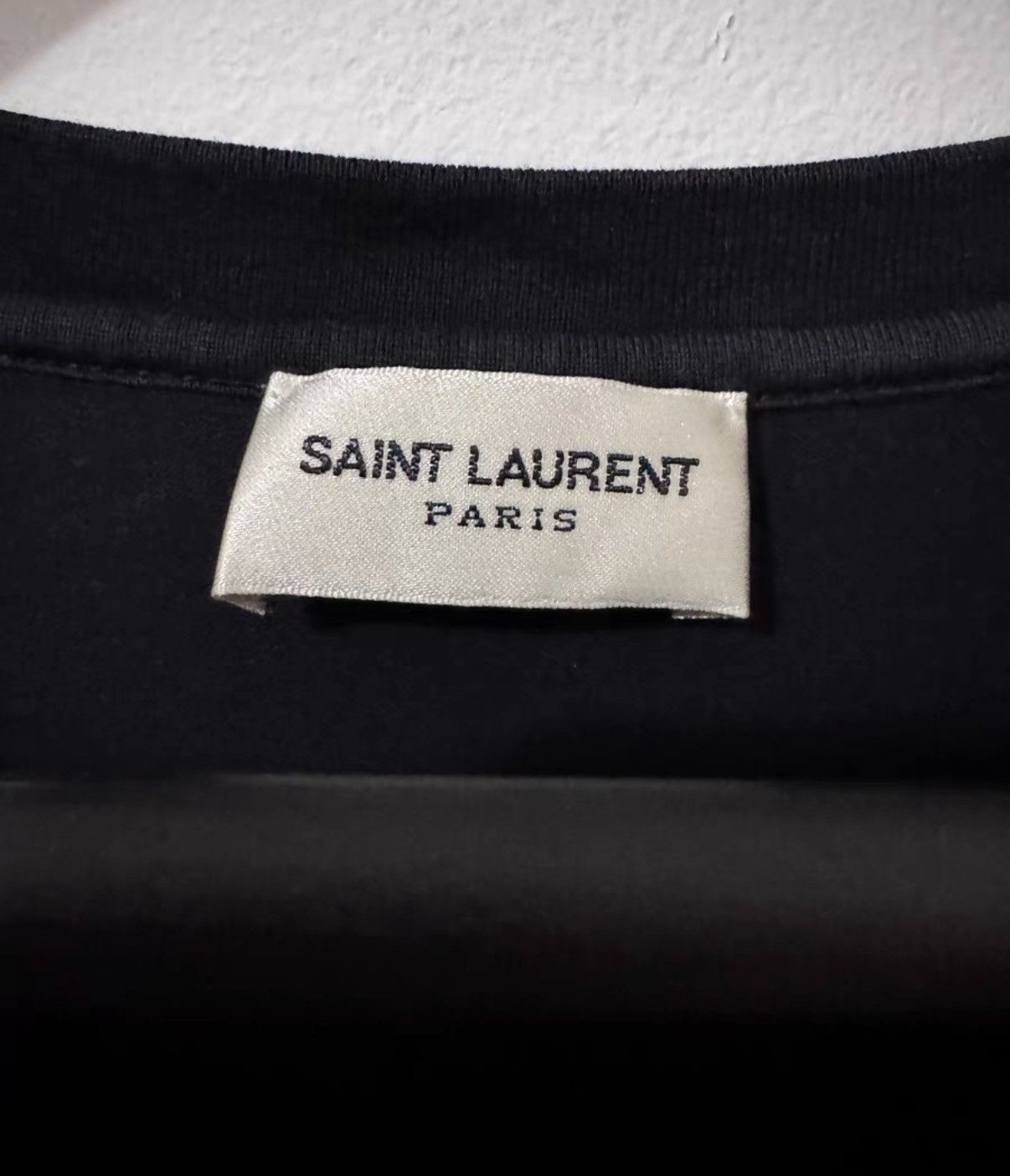Saint Laurent Paris SLP 18SS Black Brand Graphic Slogan Short Sleeve T-Shirt Size US L / EU 52-54 / 3 - 4 Thumbnail
