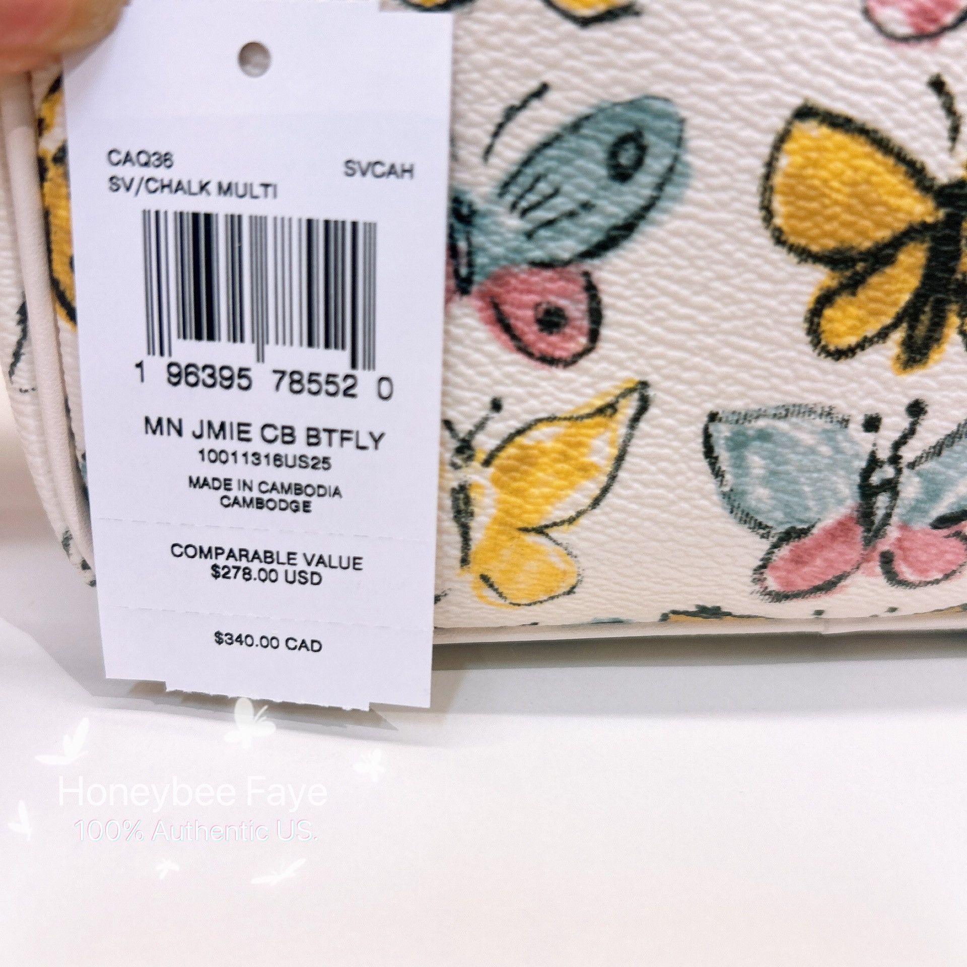 Coach Mini Jamie Camera Bag With Butterfly Print CAQ36 Size ONE SIZE - 4 Thumbnail