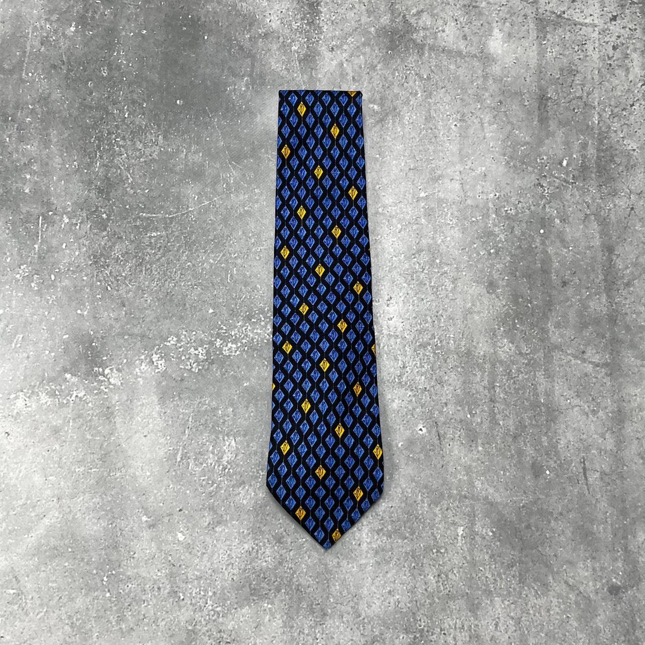 Valentino Vintage Valentino Cravatte Silk Tie Blue/ Yellow Size ONE SIZE - 2 Thumbnail