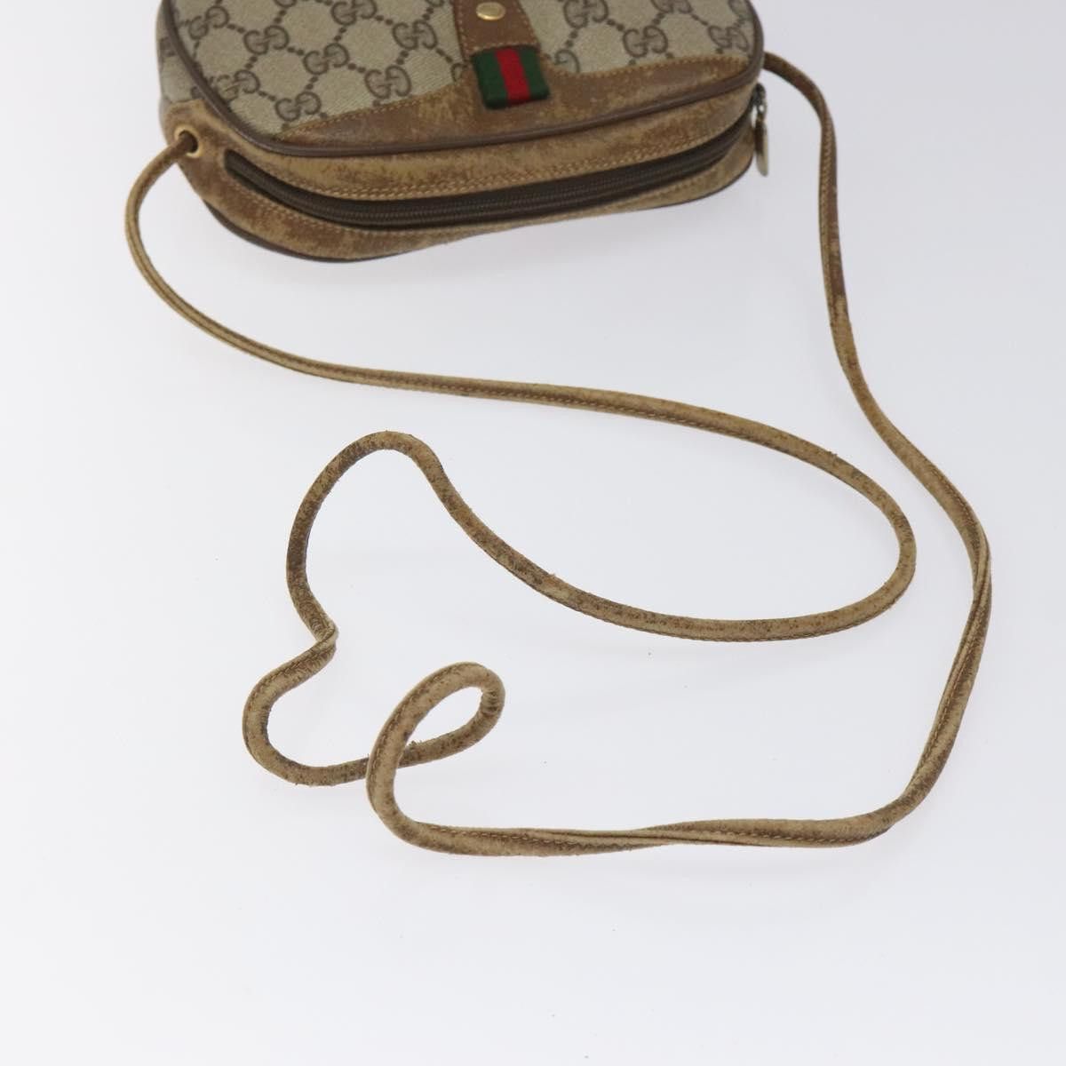 Gucci GUCCI GG Supreme Web Sherry Line Shoulder Bag Pvc Beige 89 Size ONE SIZE - 7 Thumbnail