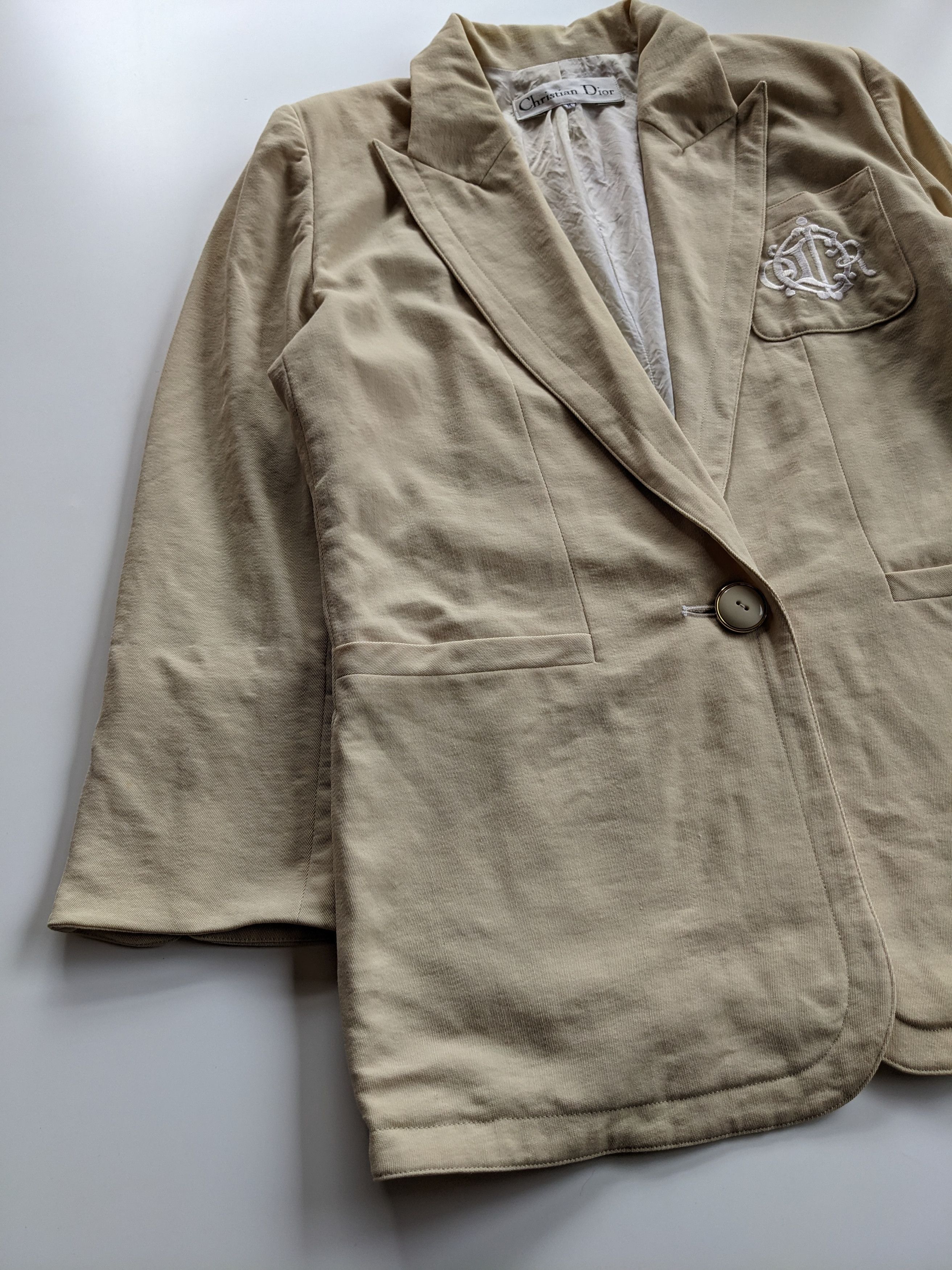 Christian Dior Monsieur × Dior Vintage bullion jacquard beige blazer Size M / US 6-8 / IT 42-44 - 3 Thumbnail