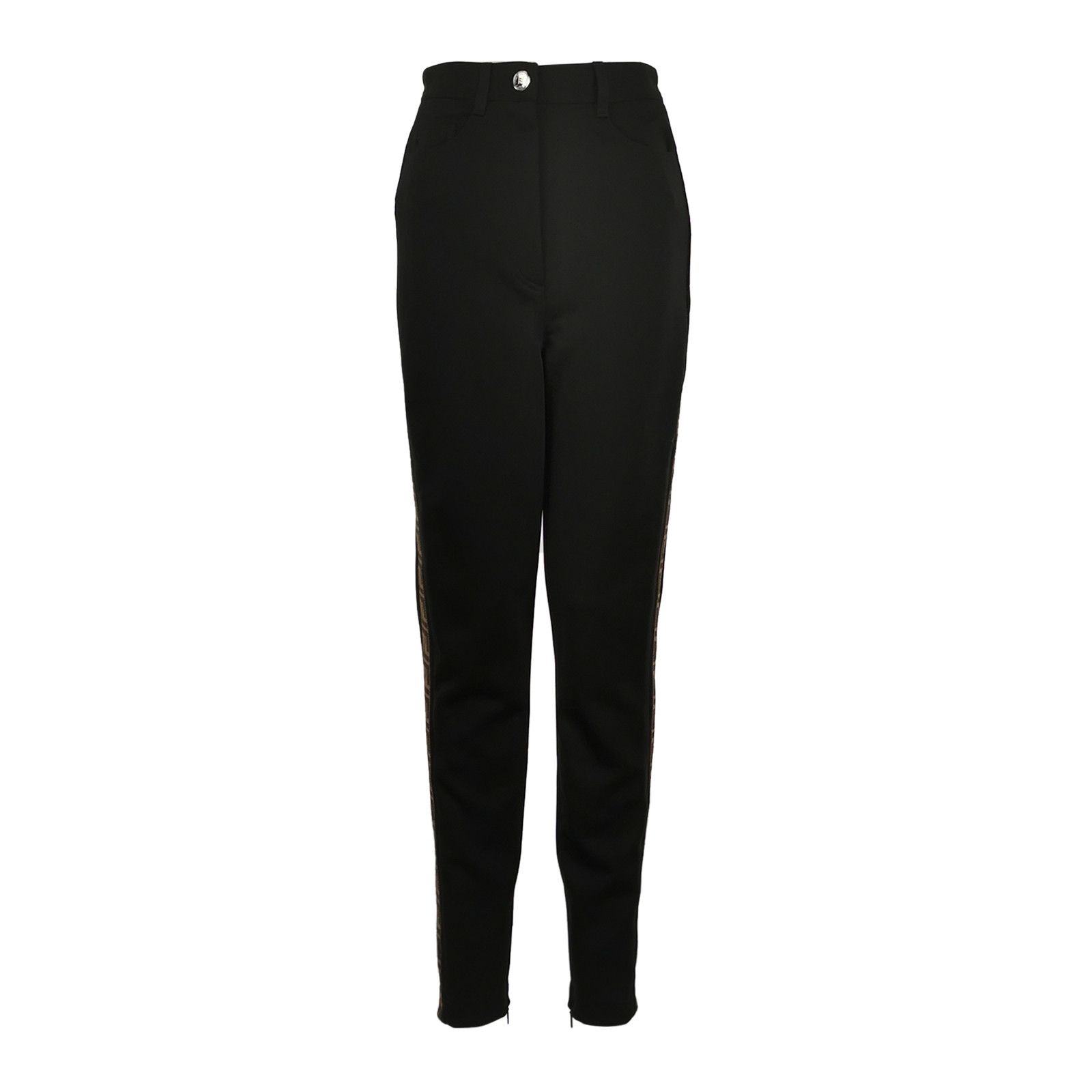 Fendi Fendi Black Double F Stripe Detail Pants Size 40 Size 40" / US 18 - 1 Thumbnail