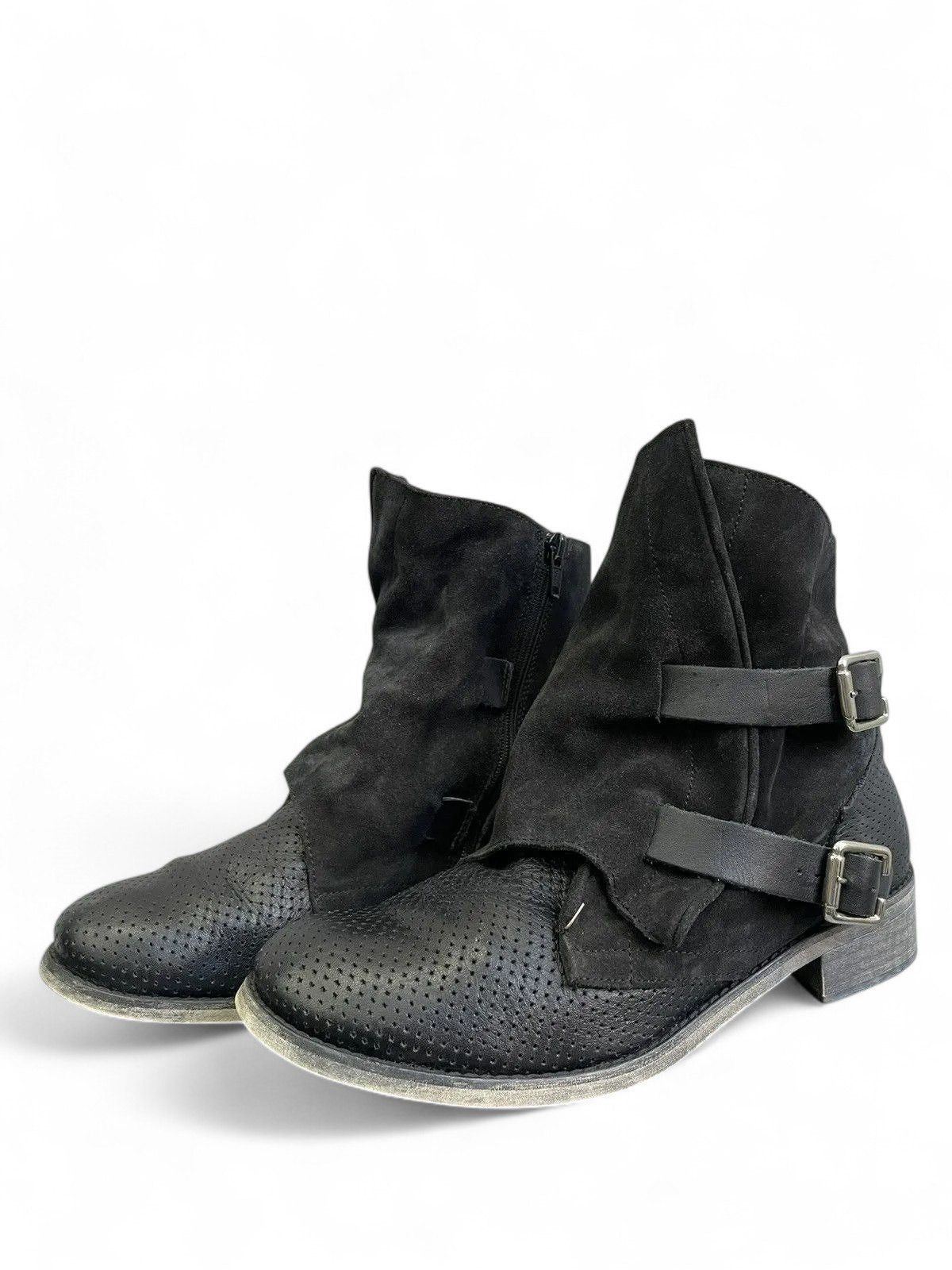 A.S.98 A.S. 98 black suede engineered leather boots avantgarde Size US 8 / IT 38 - 5 Thumbnail