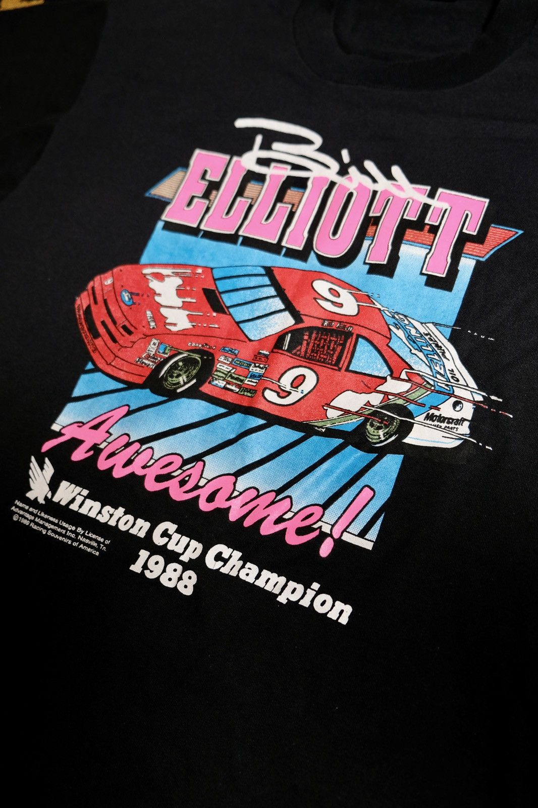 NASCAR × Vintage Rare 1989 vintage Nascar Bill Elliott 1988 Winston Cup Size US XL / EU 56 / 4 - 6 Thumbnail